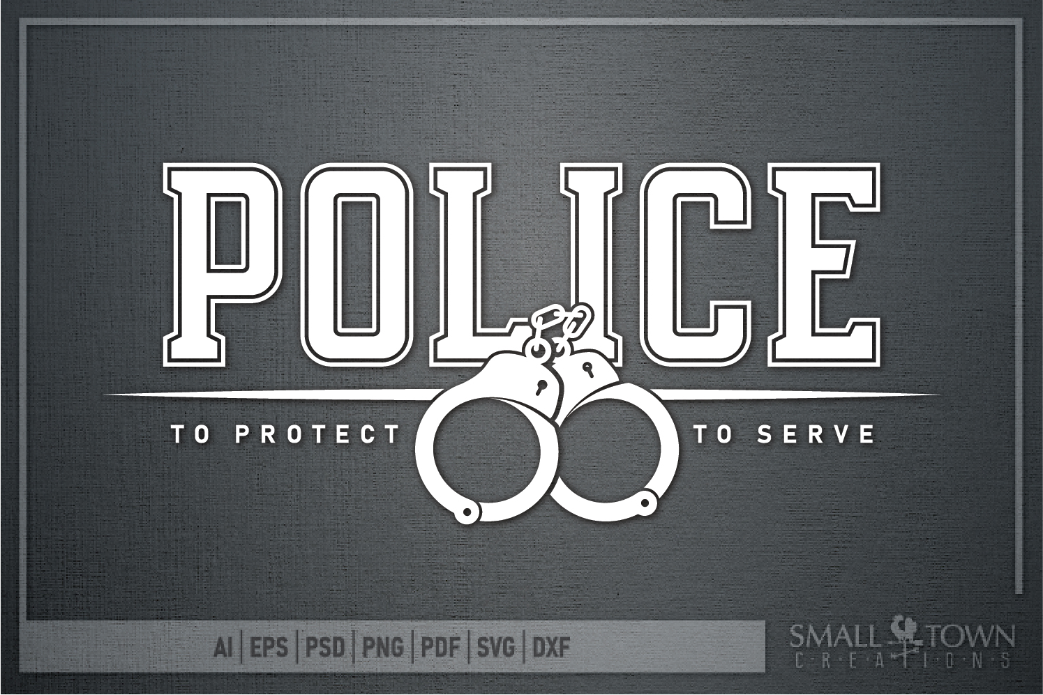 Police, Law Enforcement logo, handcuffs, PRINT, CUT & DESIGN