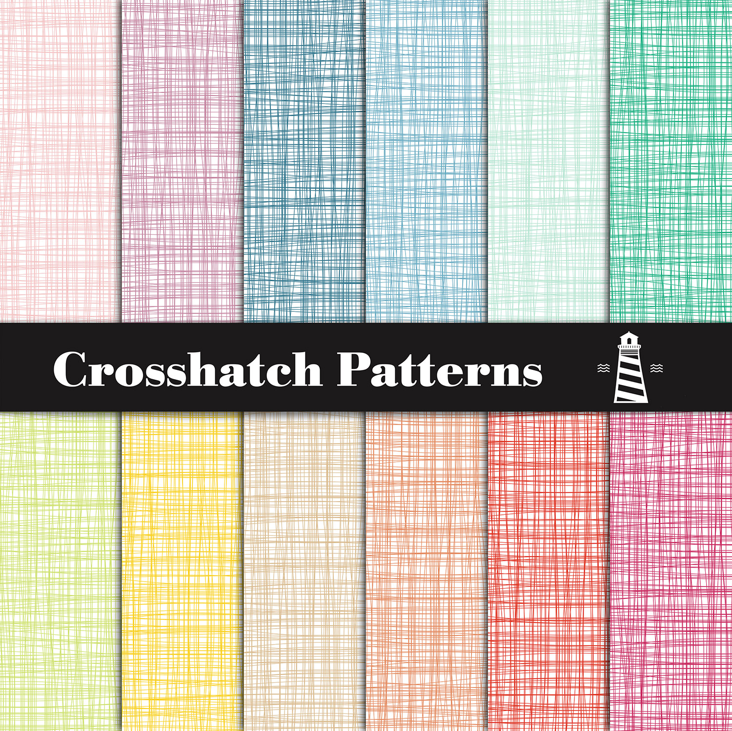 Rainbow Crosshatch Patterns (96317) Scrapbooking Design Bundles