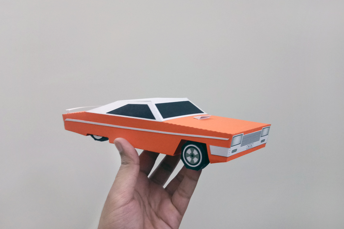 DIY Papercraft car,Lowrider car,American muscle,paper car