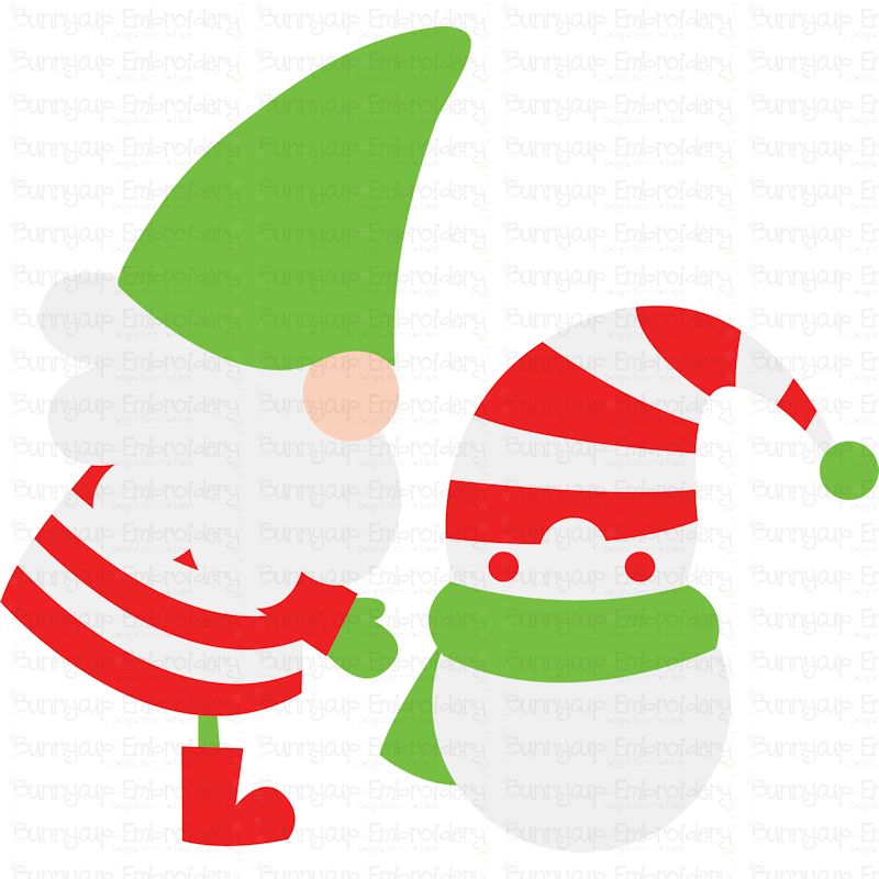 Download Snowman and Christmas Gnome - SVG, Clipart, Printable File ...