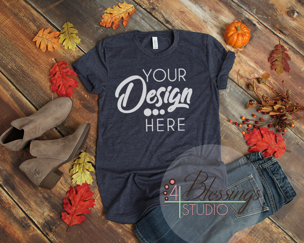 Download Fall Bella Canvas Mockup Bundle T Shirt Flat Lay 5 Images