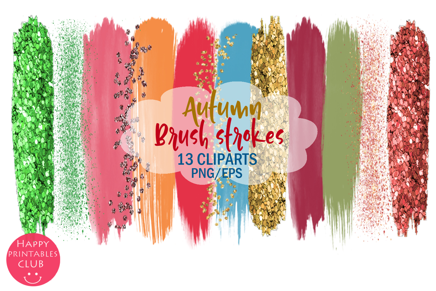 Download Autumn Brush Strokes Clipart- Autumn Brushes Strokes
