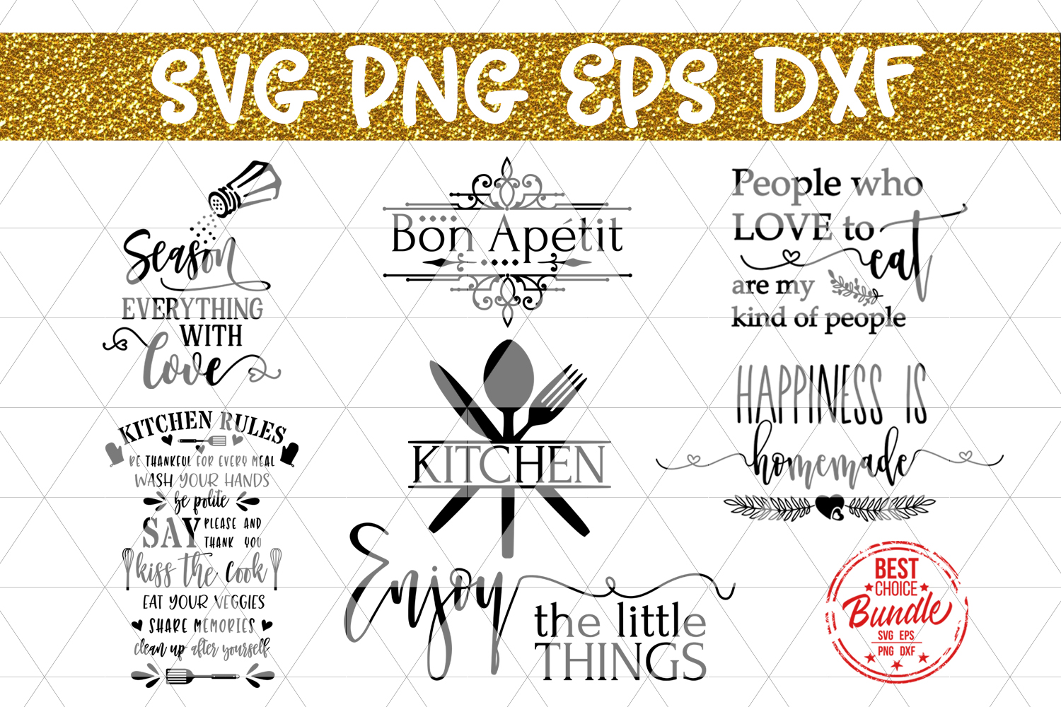 Kitchen Bundle SVG File, Kitchen Sign S | Design Bundles