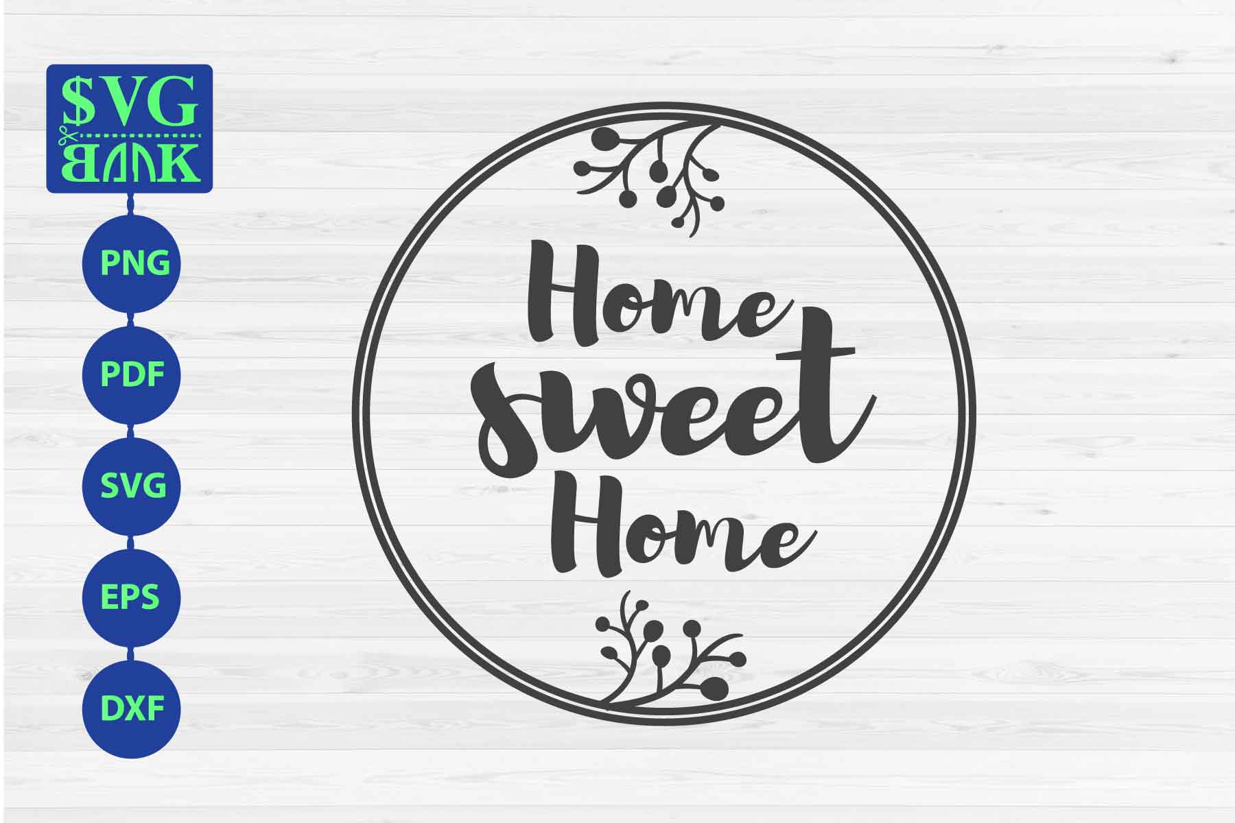 Download Home Sweet Home sign SVG in circle frame