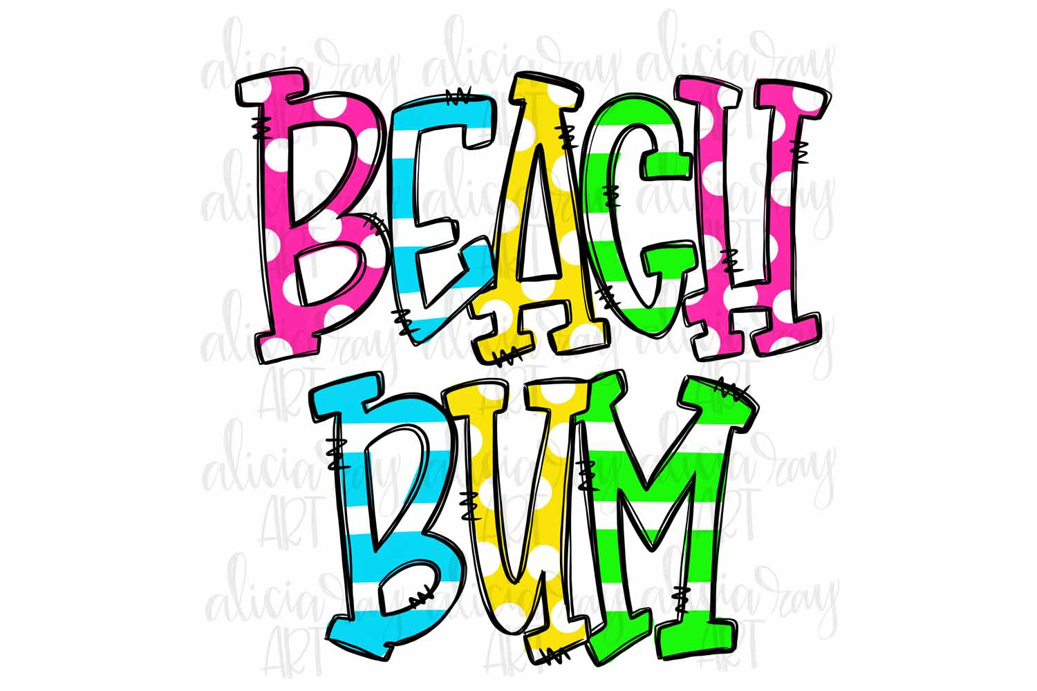 Beach Bum (300750) | Illustrations | Design Bundles