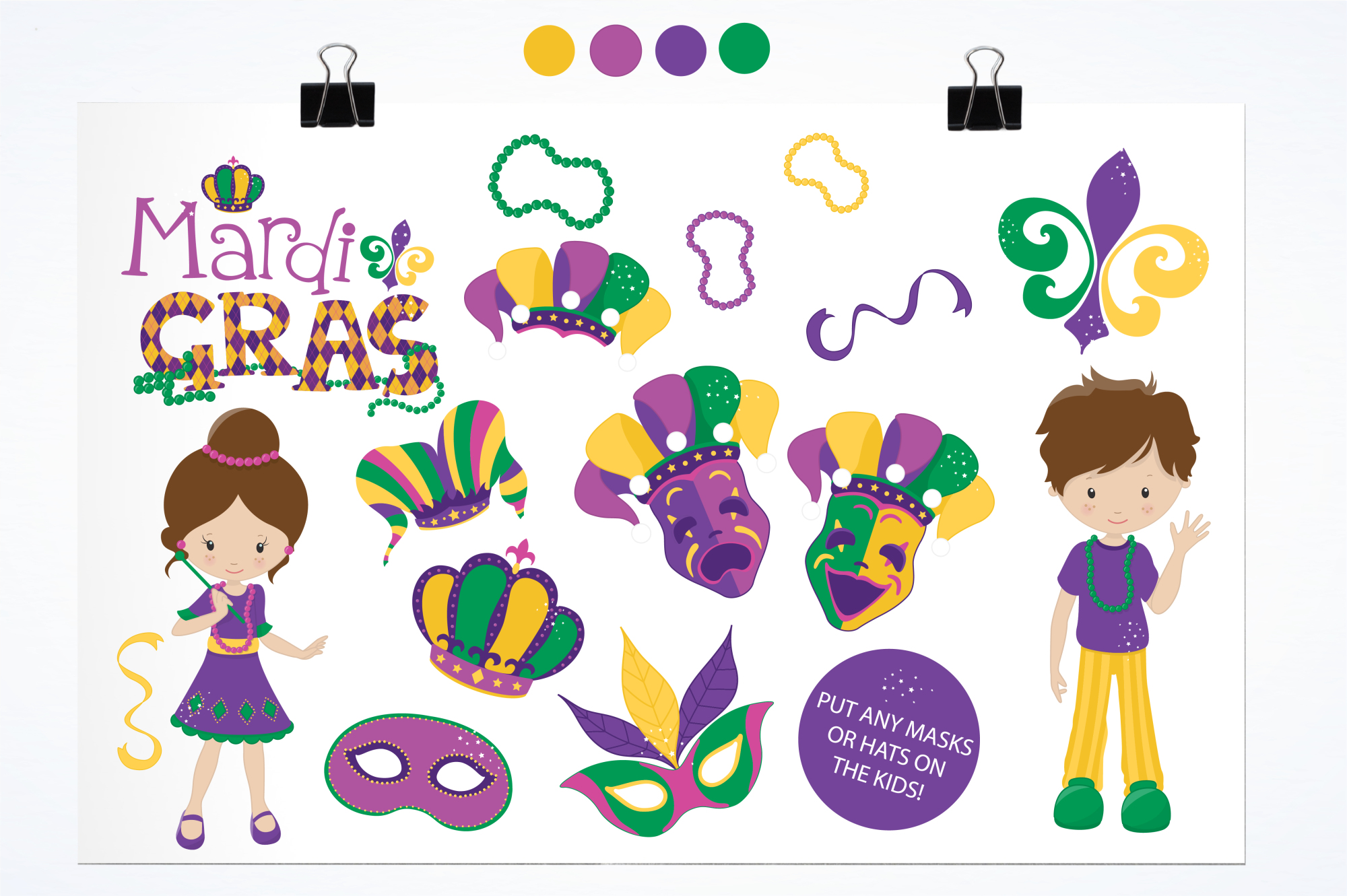 mardi gras design fabric