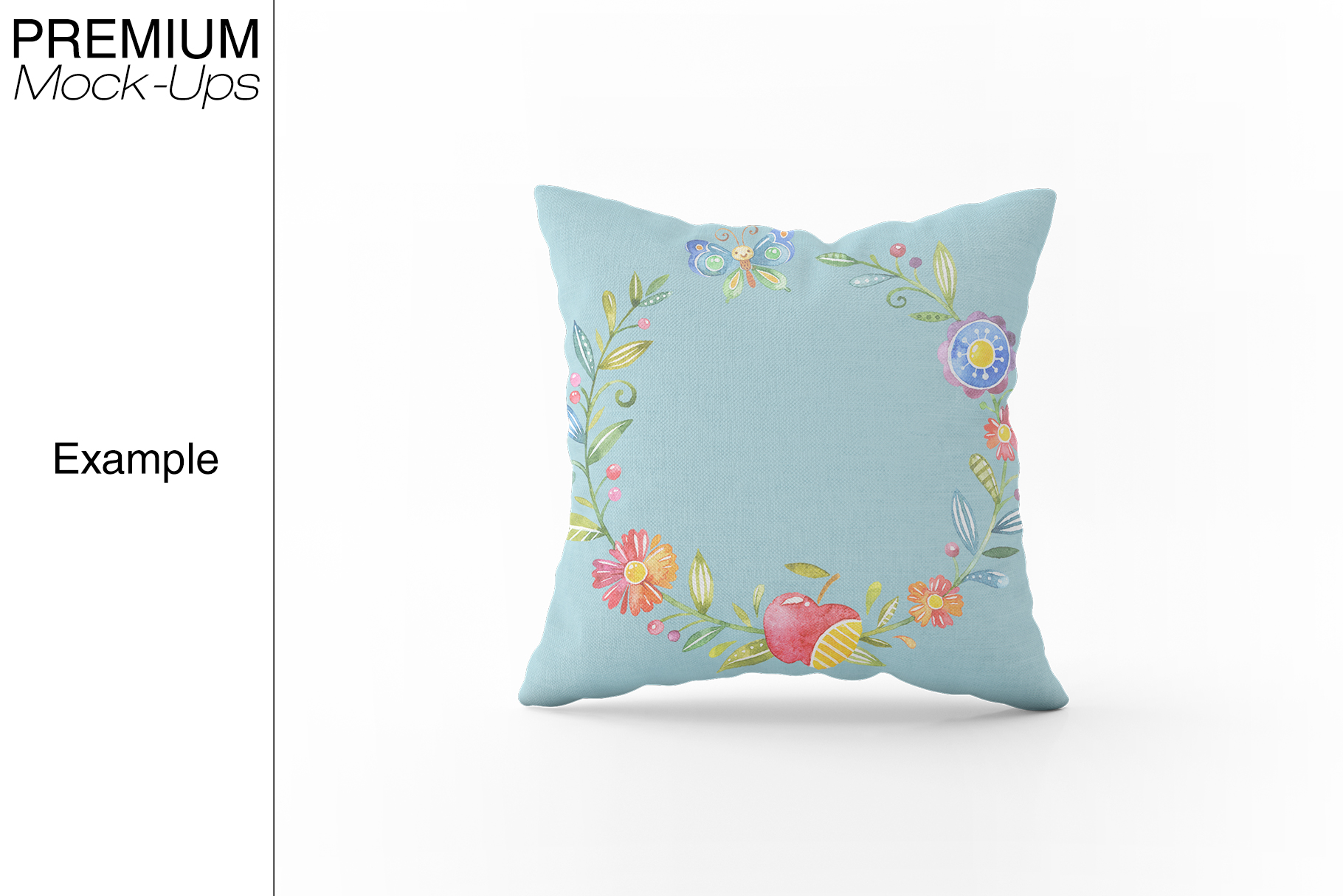Square Throw Pillow Mockup