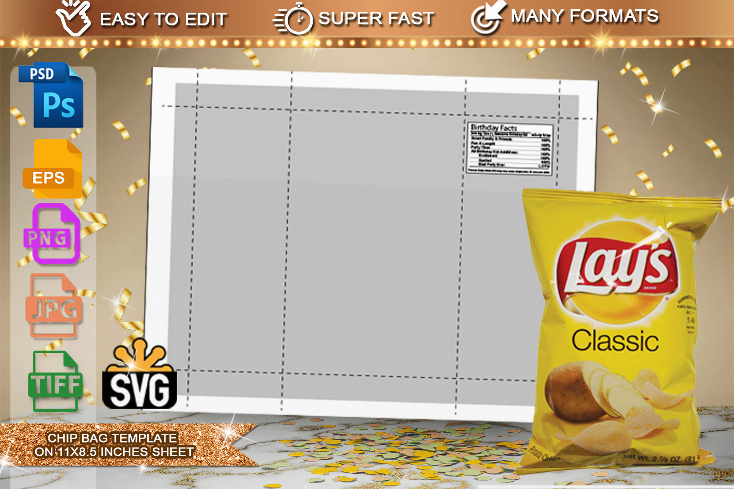 Free Chip Bag Template FREE PRINTABLE POTATO CHIP BAG TEMPLATE