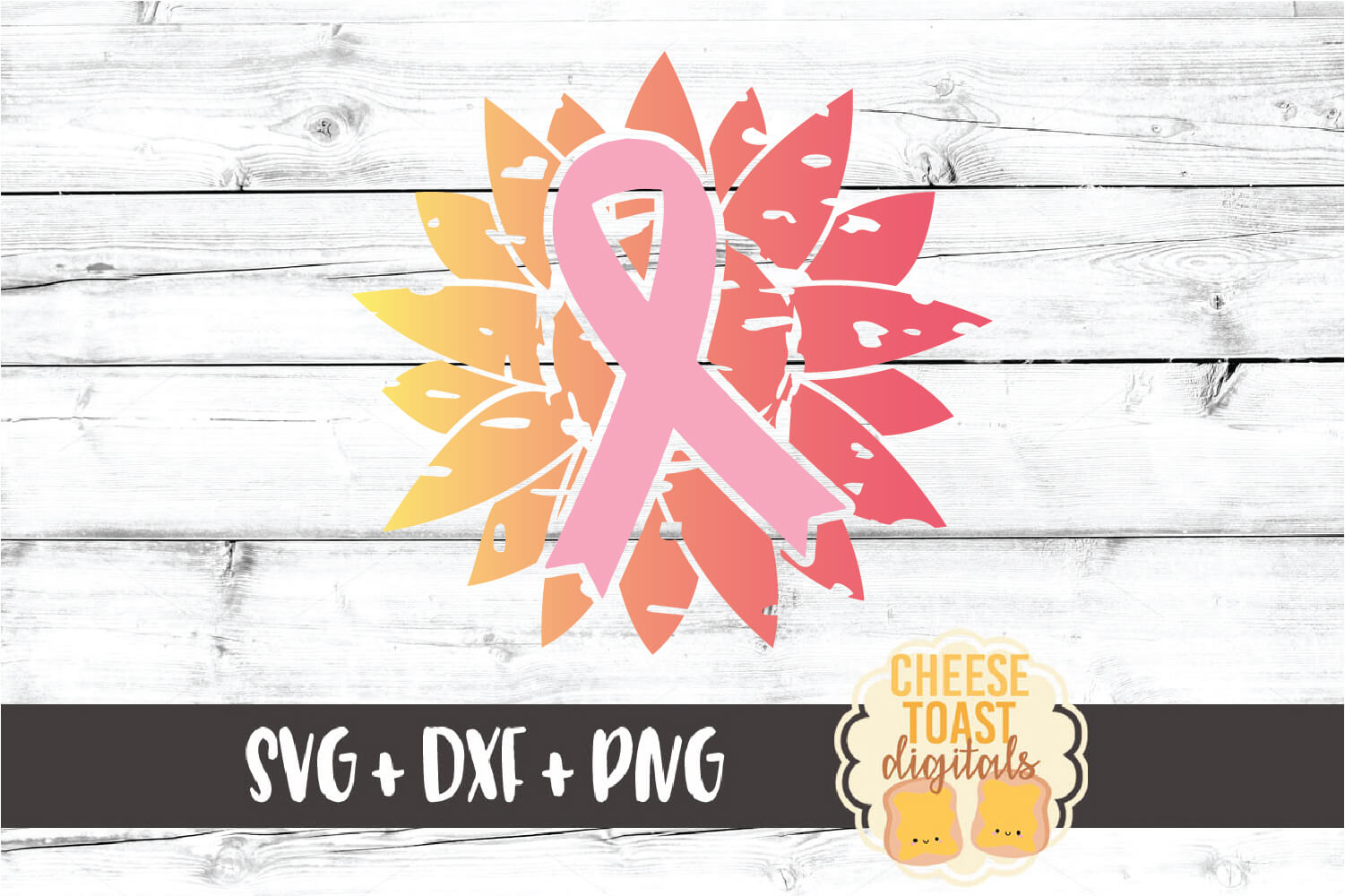 Download Sunflower Breast Cancer Ribbon Design - SVG PNG DXF Files ...