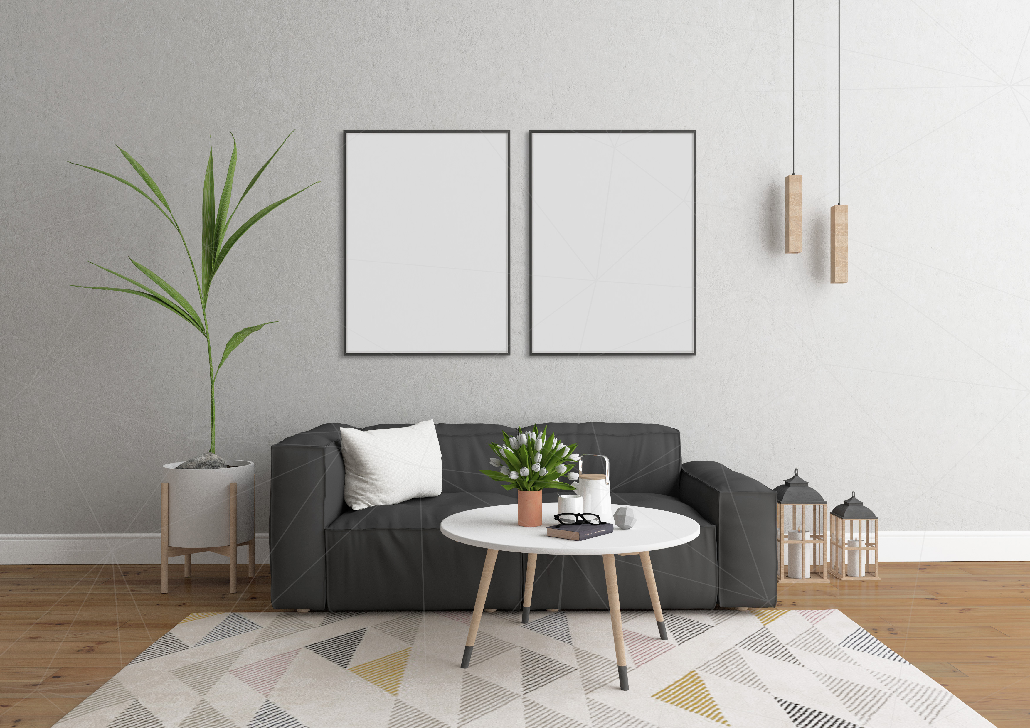 Interior wall mockup free download Idea