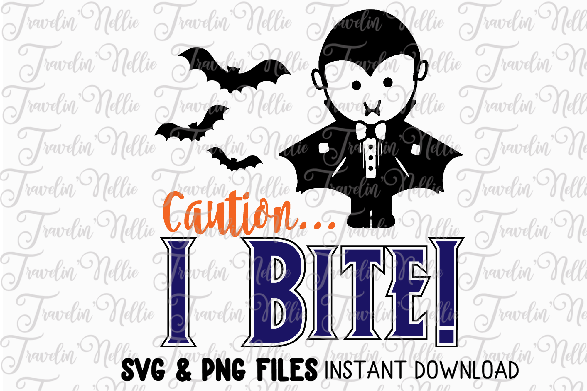 Download Caution I Bite Halloween SVG files for Cricut Vampire Kids