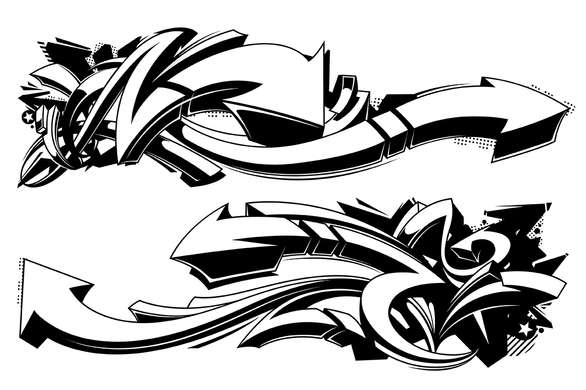Graffiti Vector Arrows (129841) | Illustrations | Design Bundles