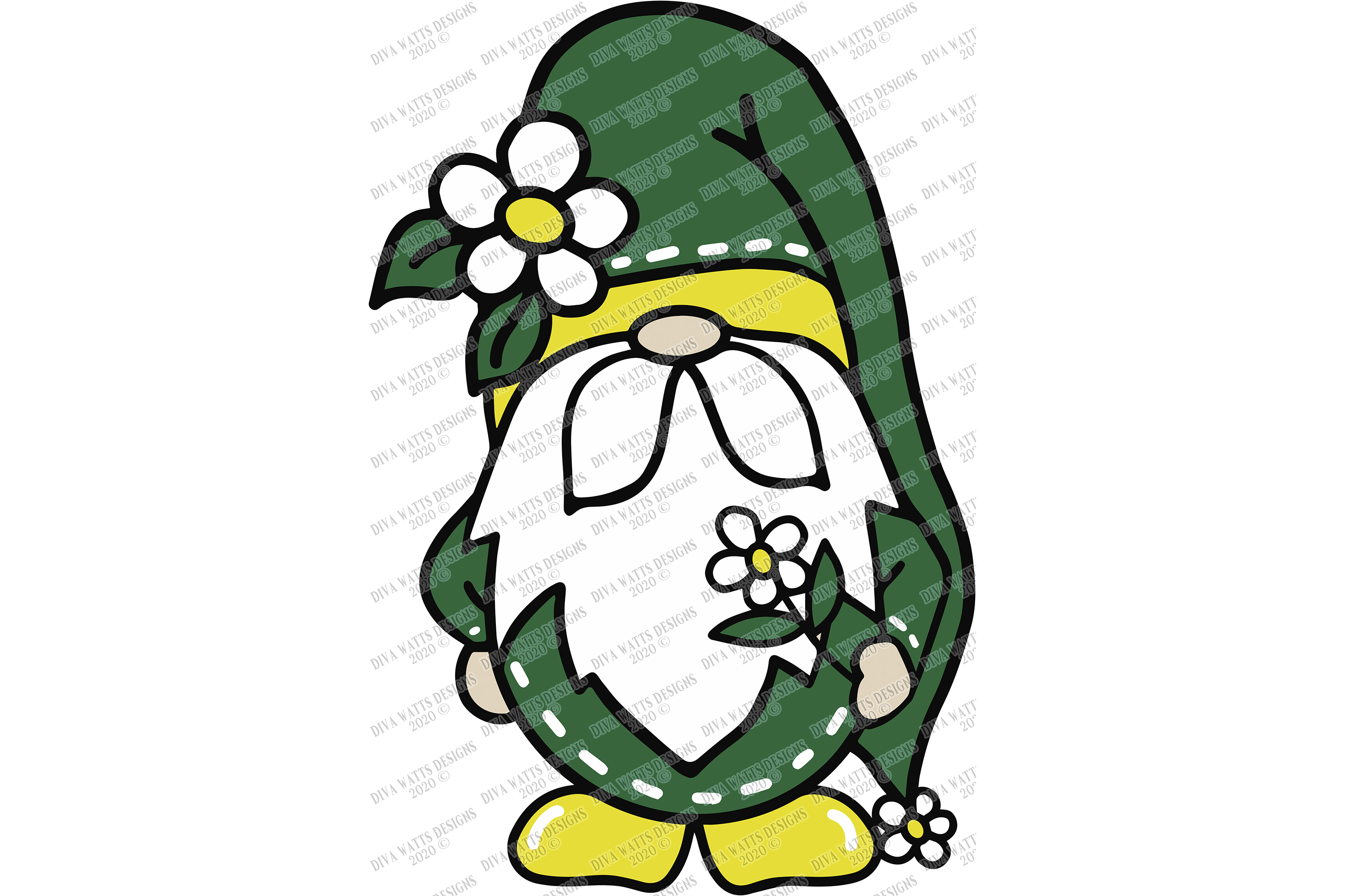 Download May Flowers Gnome - Daisy - Spring - Cutting File SVG PNG