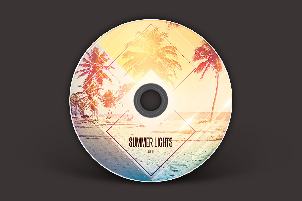 Summer Lights CD Cover Artwork (83278) | Branding | Design Bundles