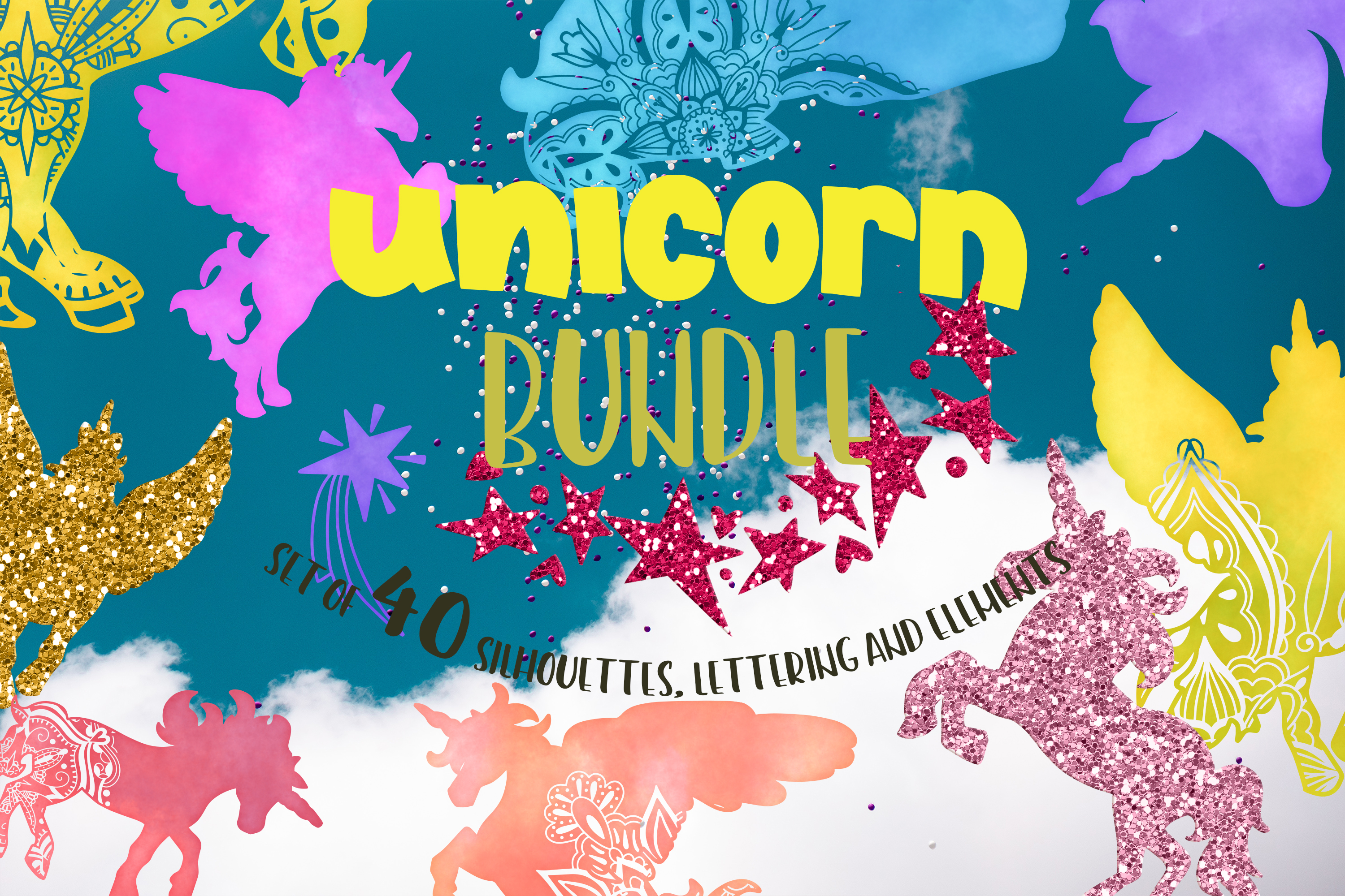Download Unicorn bundle svg Mandala svg Lettering Quotes svg ...