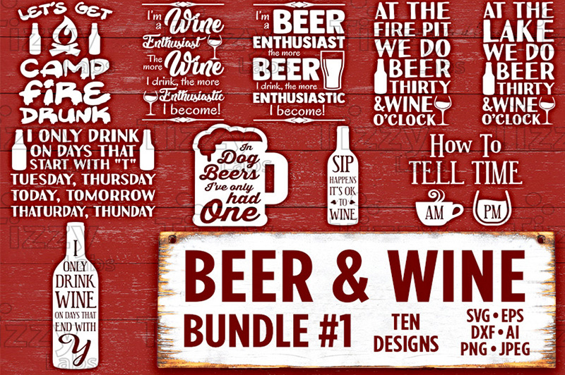 Download Beer Drinking Svg Bundle Set SVG Files - Wine Svg Files ...