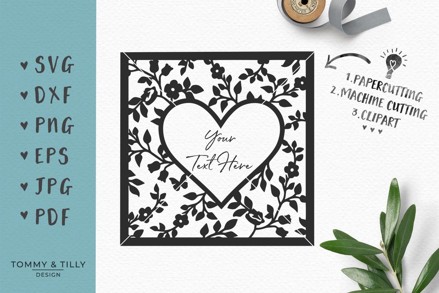 Download Blank Heart Wedding Frame - SVG EPS DXF PNG PDF JPG Cut File