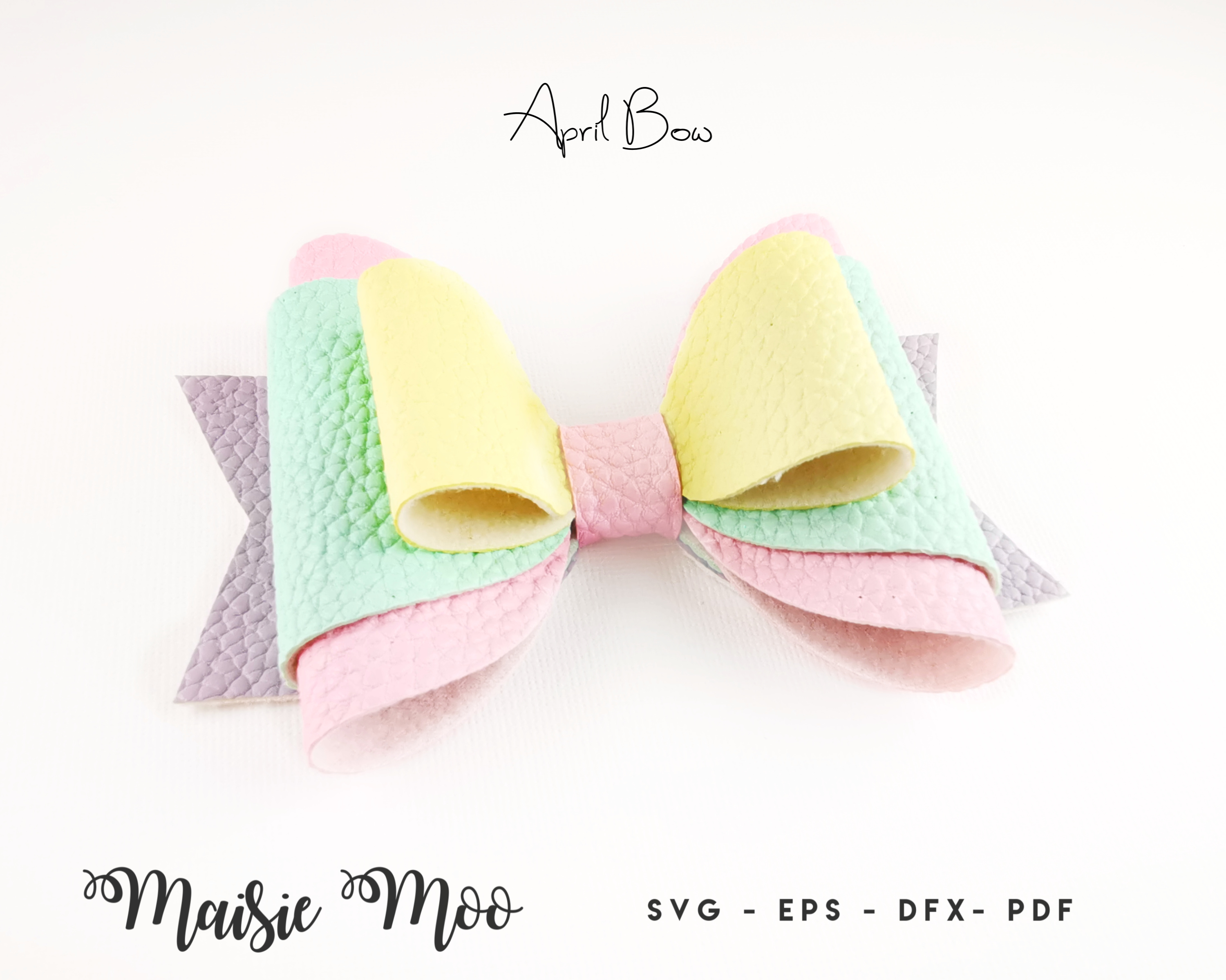 Faux Leather Bow Svg