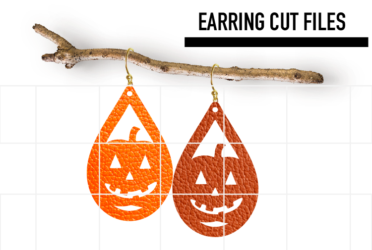 Pumpkin Earrings Svg / Halloween Earrings / Cut Files
