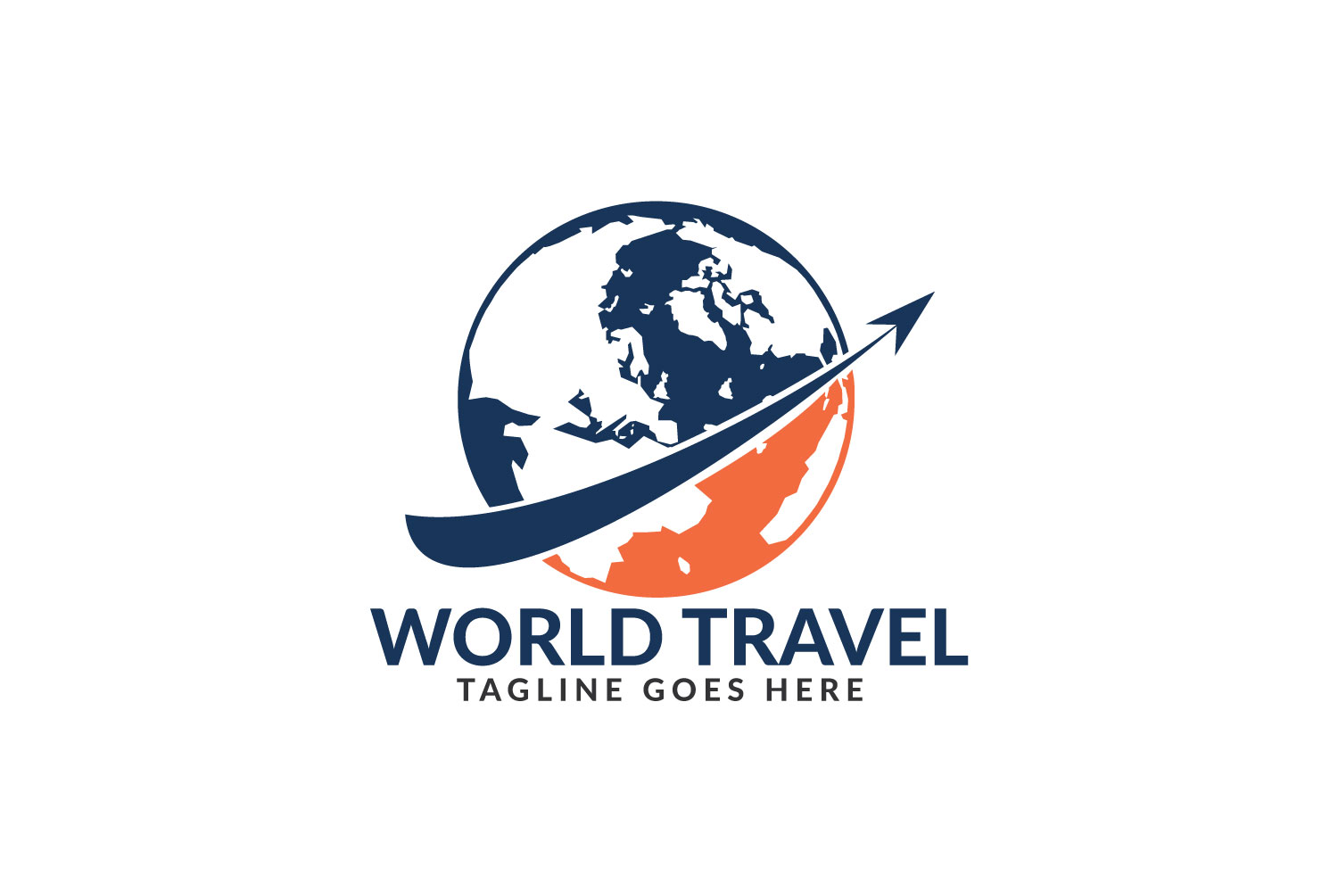 World Travel logo design. Travel agency and company logo.