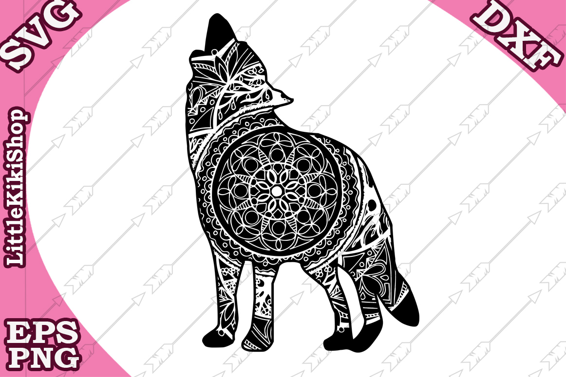 Wolf Svg ,Mandala Wolf Svg,Zentangle Wolf Svg,Cricut cut Svg