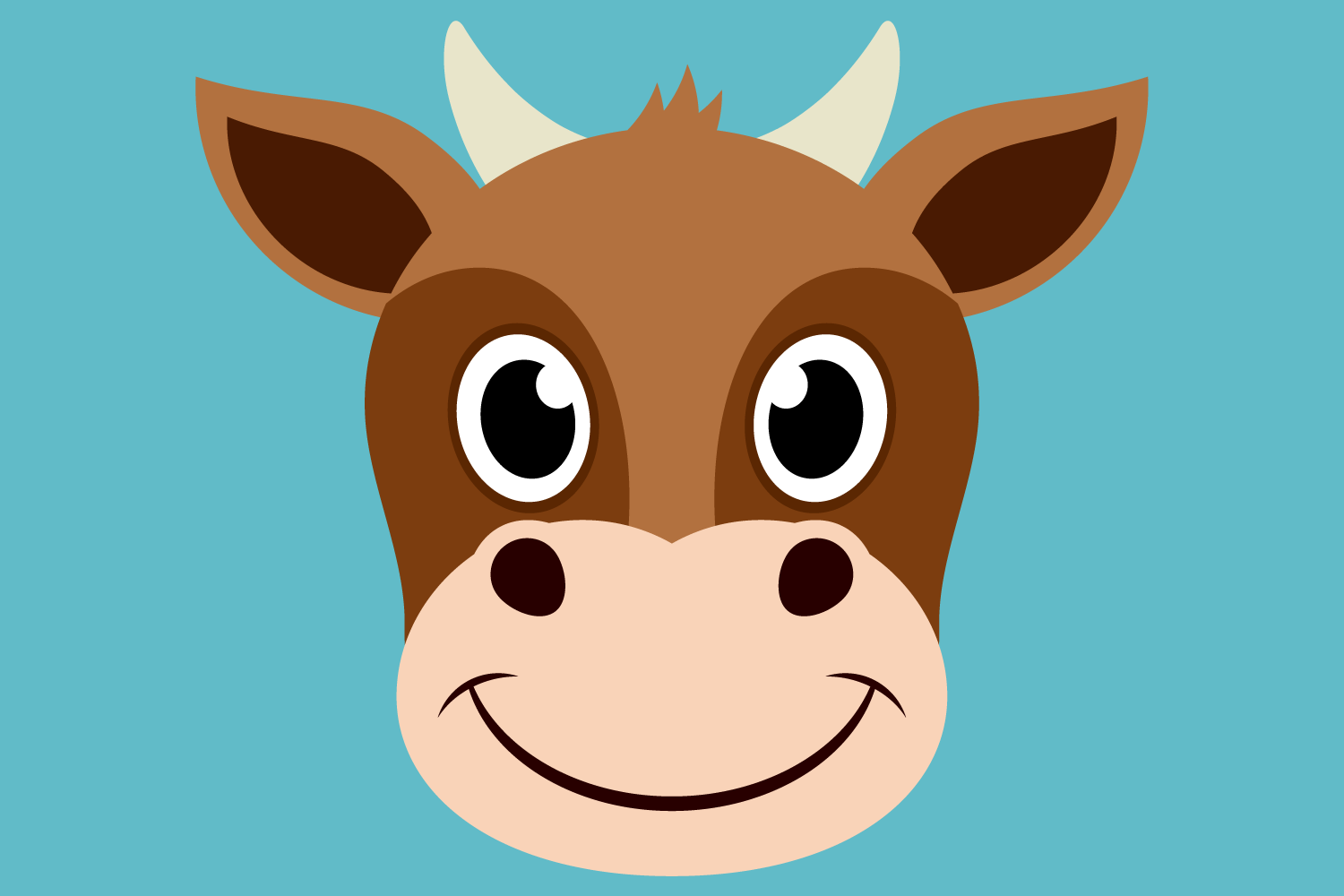 Download Cute Cattle Face Bundle SVG Cut Files, Happy Farm Animals (374808) | SVGs | Design Bundles