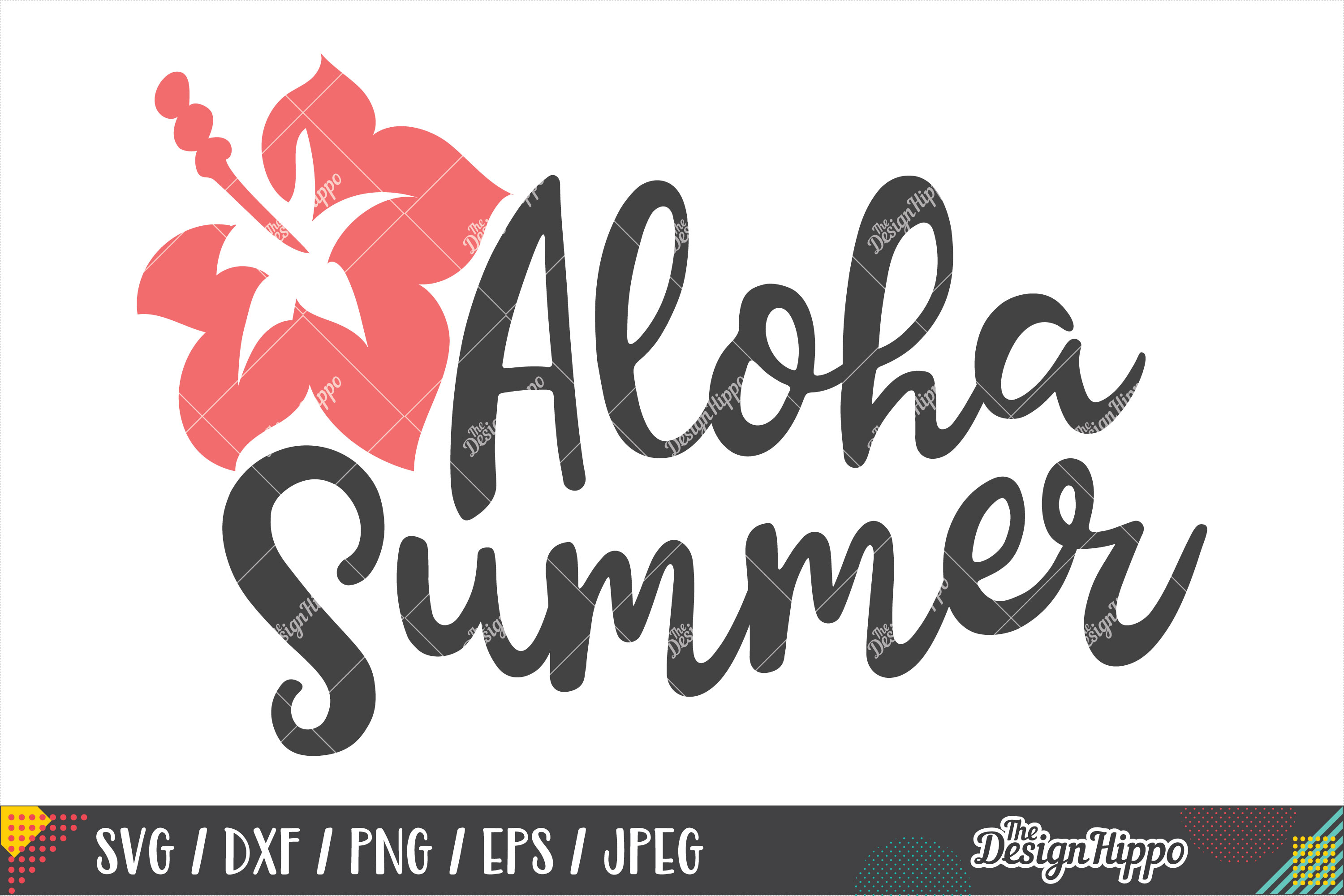 Download Aloha Summer Bundle of 4 Cute SVG DXF PNG EPS Cutting Files