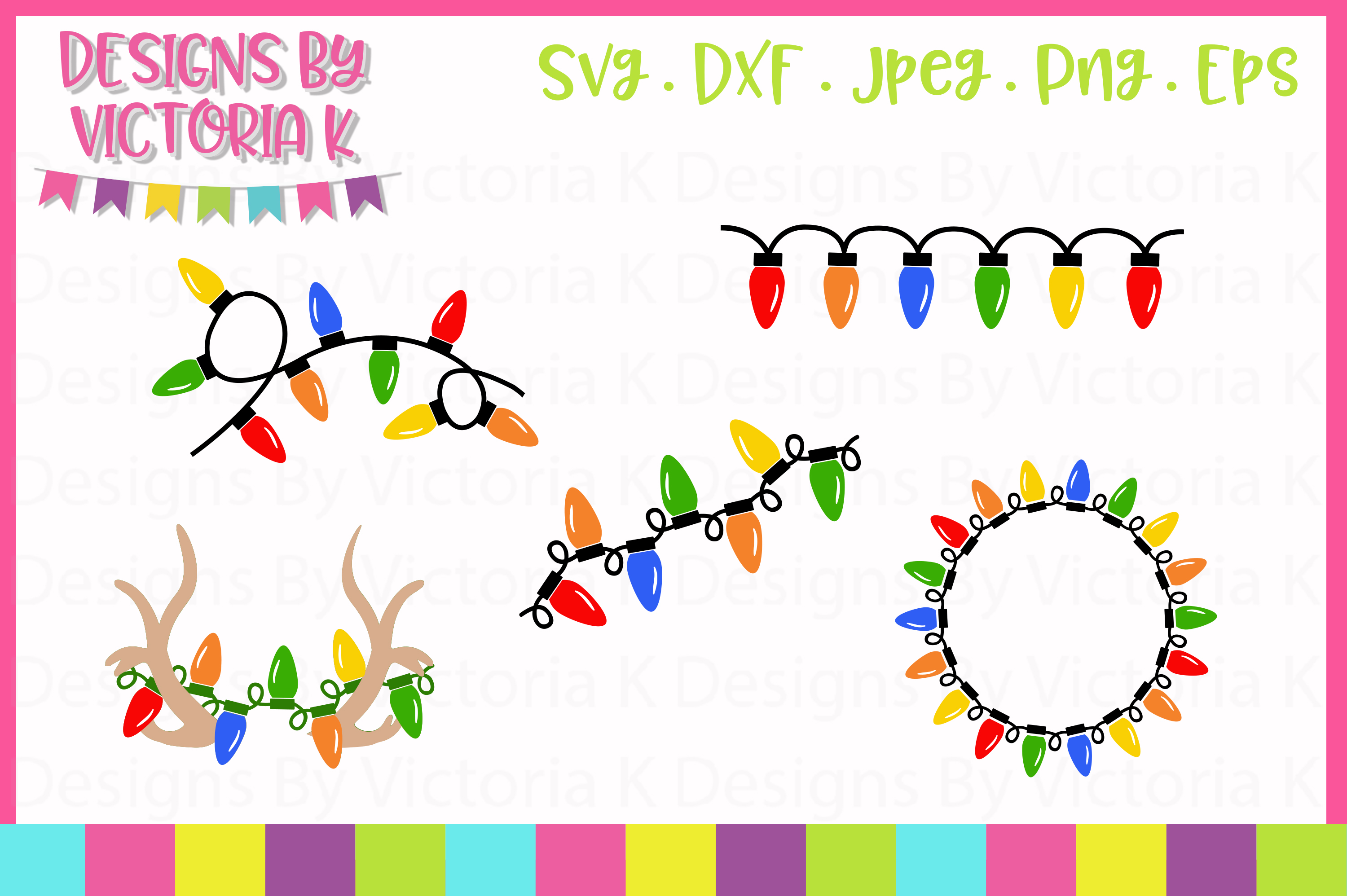 Download Christmas Lights SVG Cut File