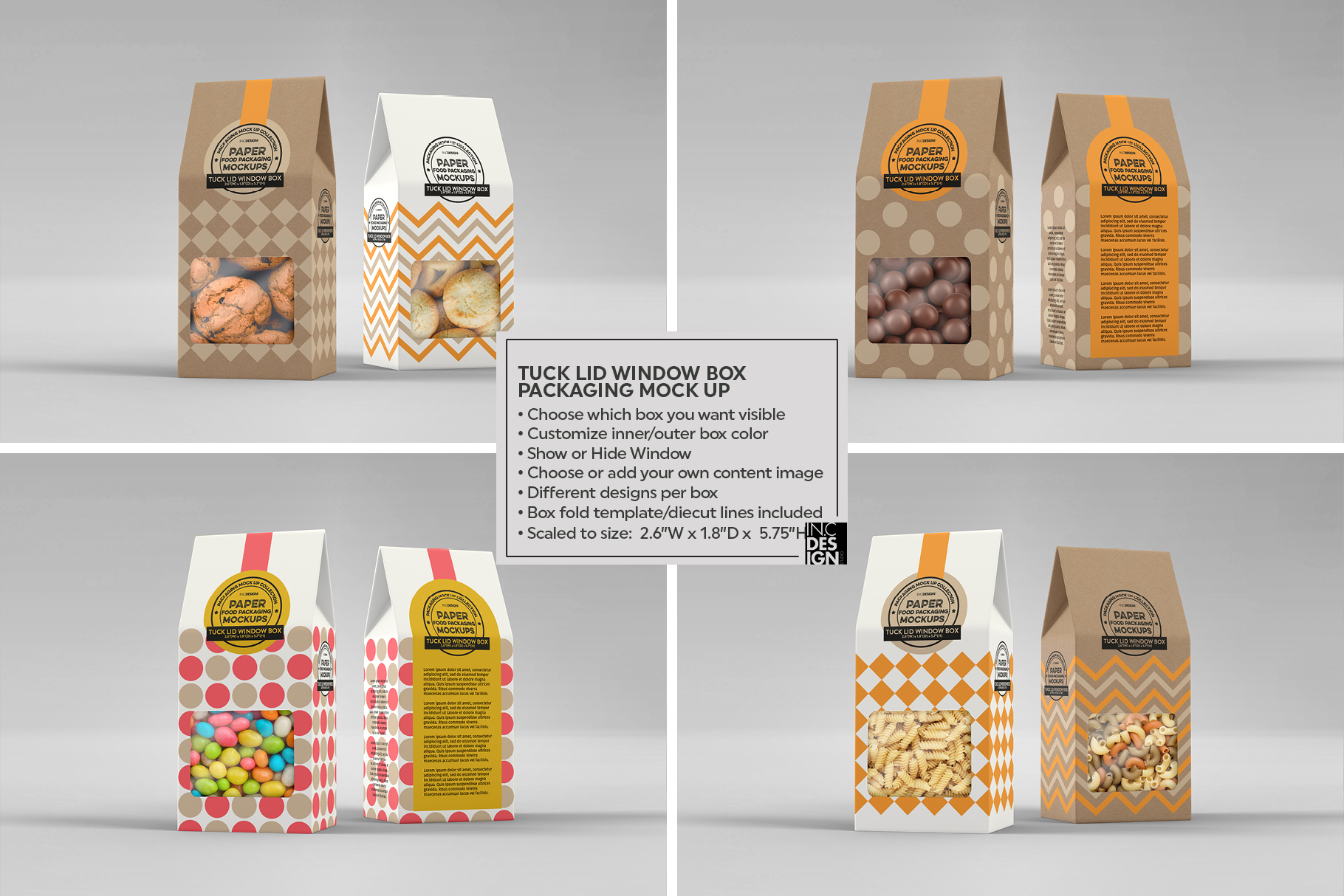 Download VOL.6 Food Box Packaging MockUps (132285) | Branding ...