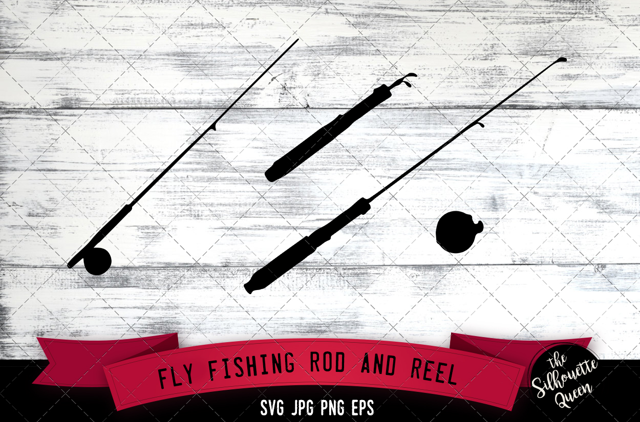 Download Fly Fishing Rod with Reel Silhouette Vector (282080 ...