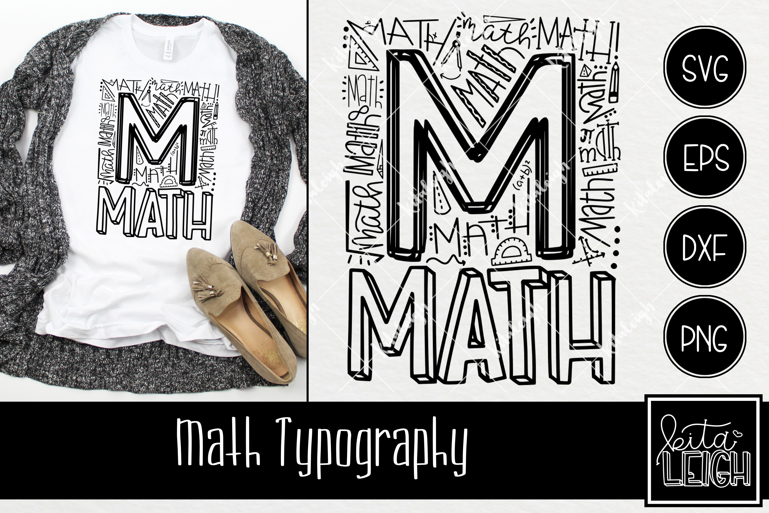 Math Typography (115265) | Hand Lettered | Design Bundles