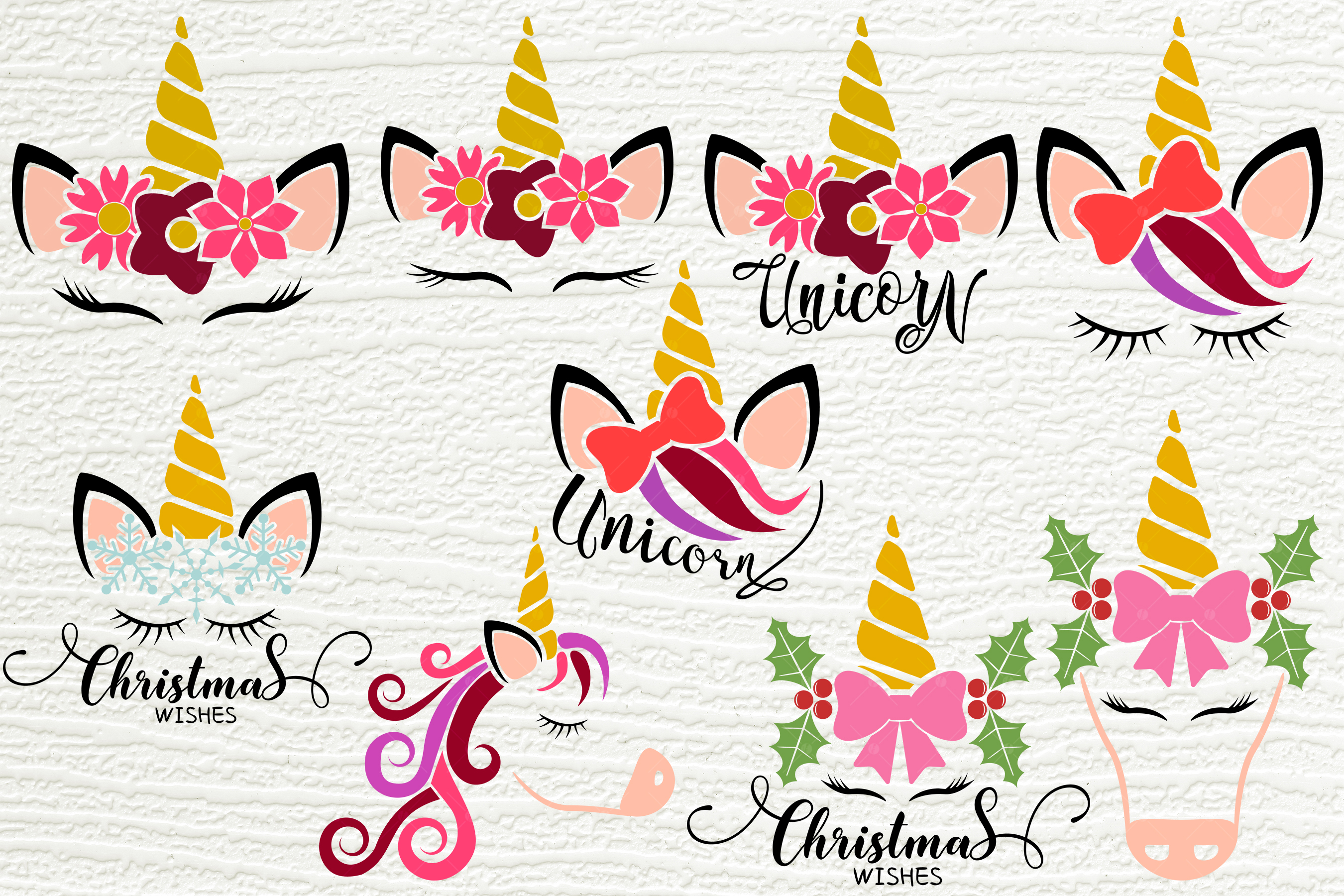 Unicorn | BUNDLE - 9 Designs | SVG DXF EPS PNG