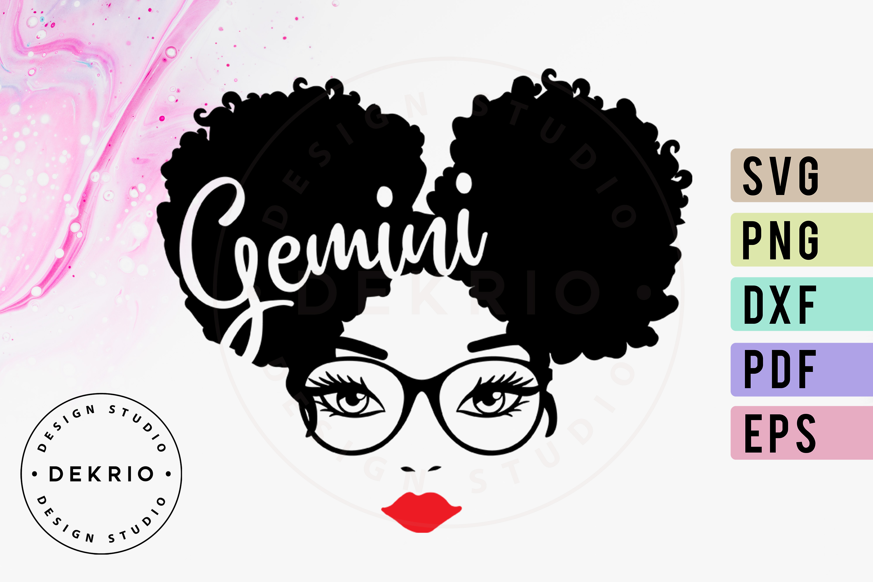 Download Gemini Afro Woman SVG PNG DXF EPS PDF Files (380678) | SVGs | Design Bundles