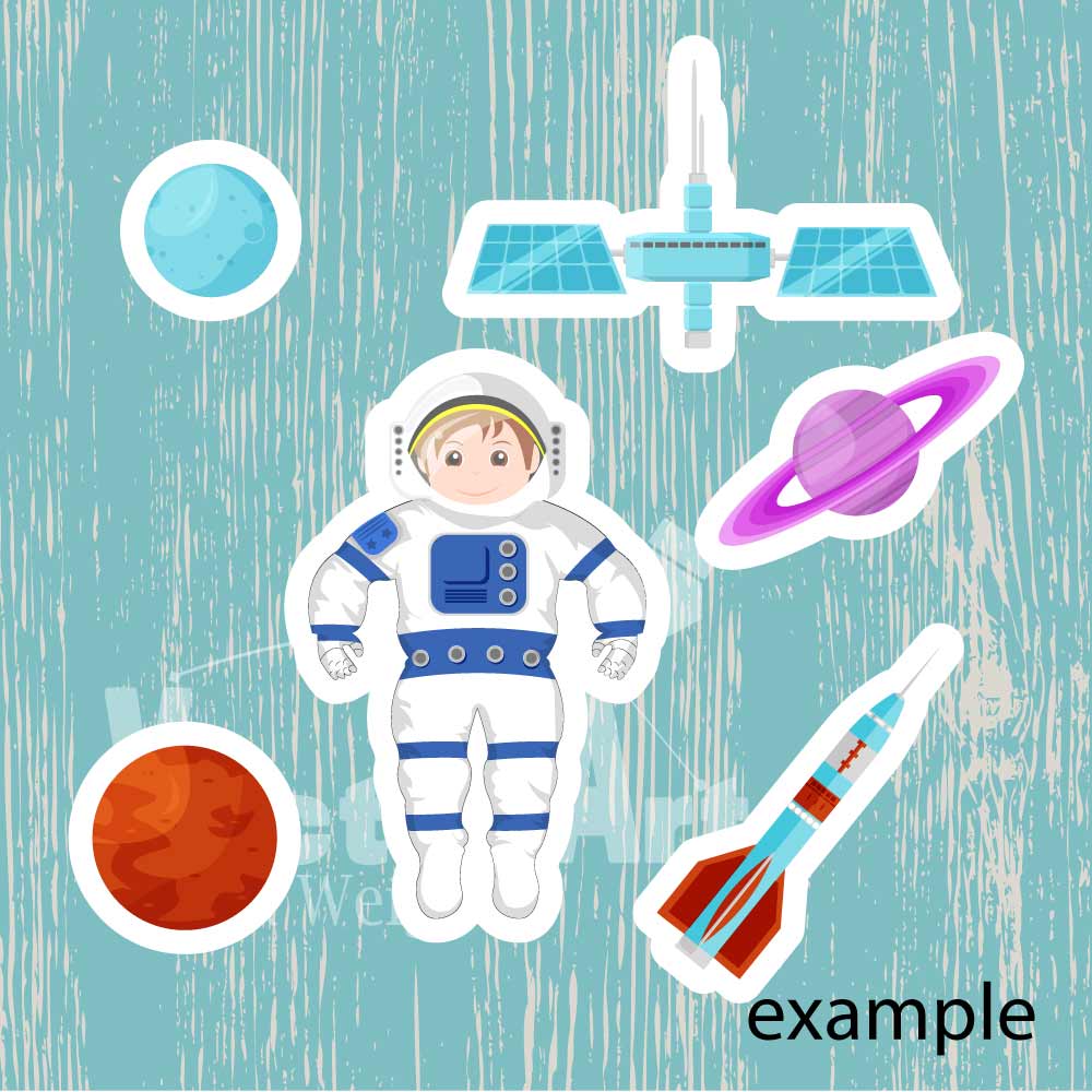 Astronaut Space Collection Print and Cut Files for Crafter (102004