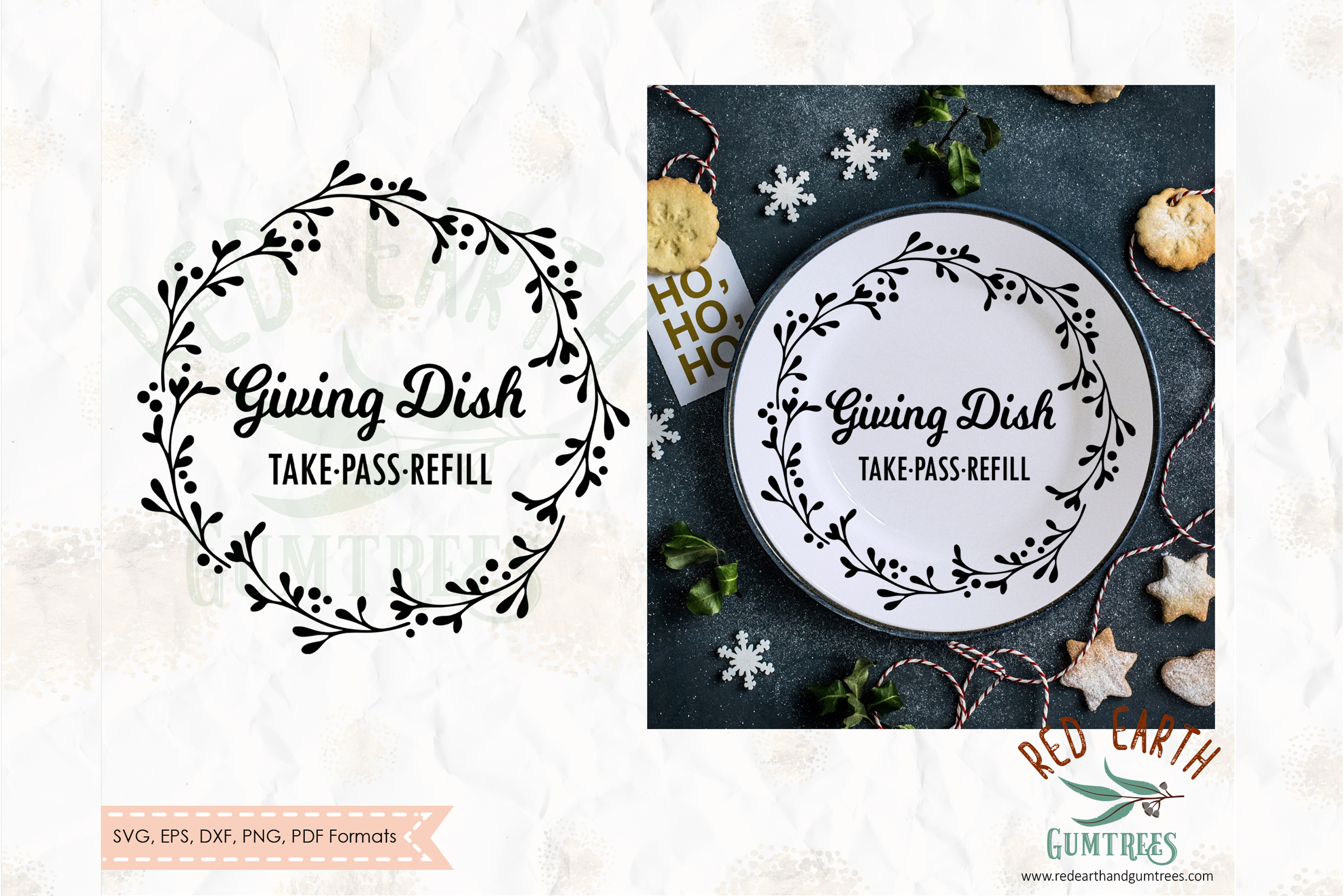 Download Christmas Sharing plate, Giving plate SVG,DXF,PNG,EPS,PDF