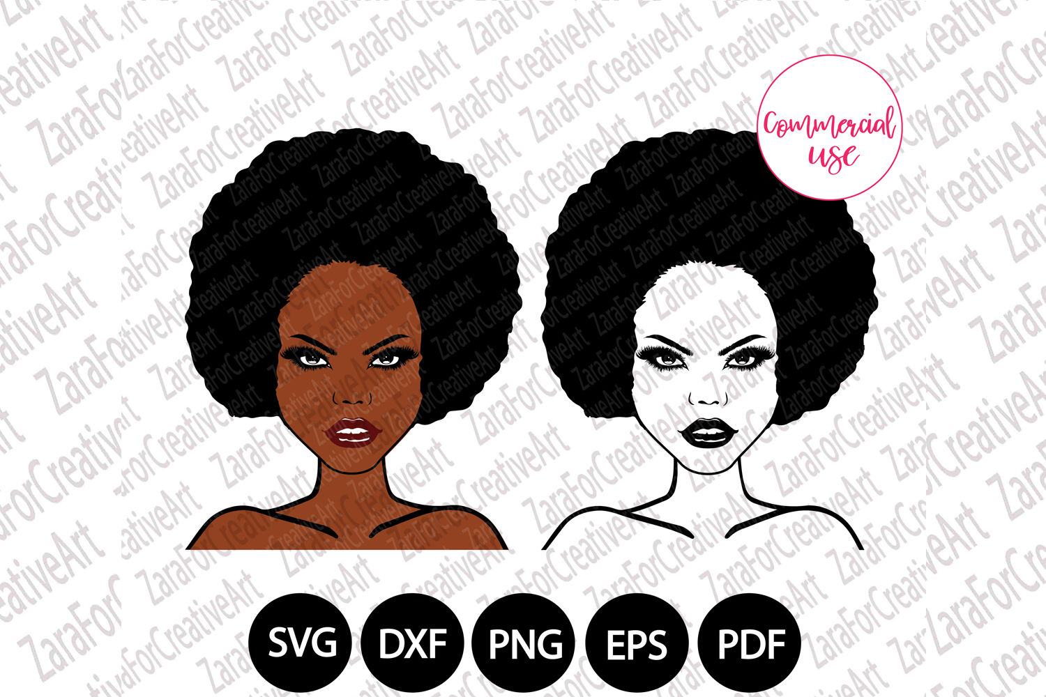 African American woman SVG PNG DXF EPS (213714) | Cut ...