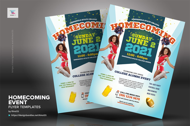 Homecoming Event Flyer Templates