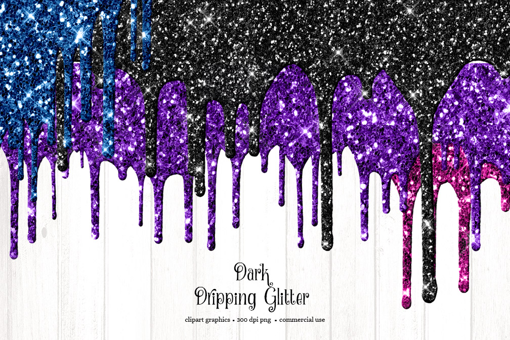 Download Dark Glitter Drips Overlays (125084) | Illustrations ...