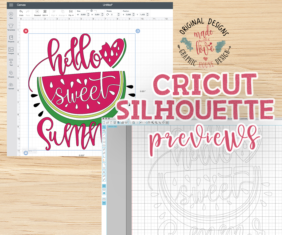 Hello Sweet Summer Watermelon Cut File SVG, DXF, PNG