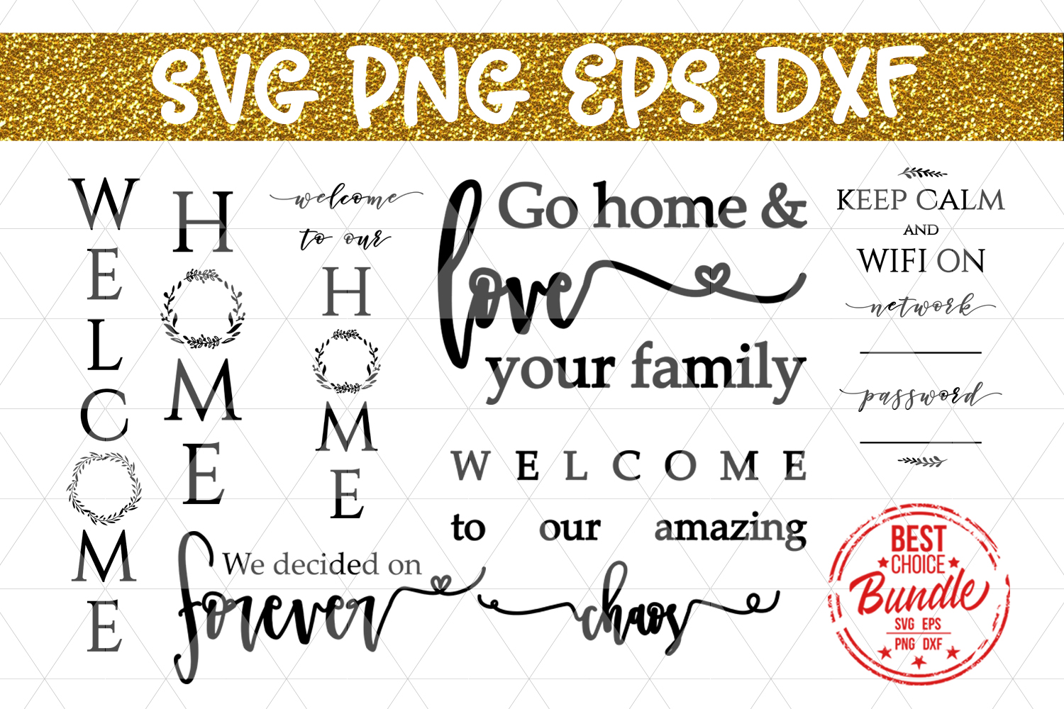Download Home Bundle SVG File, Rustic SVG, Wood Sign Sayings DXF ...