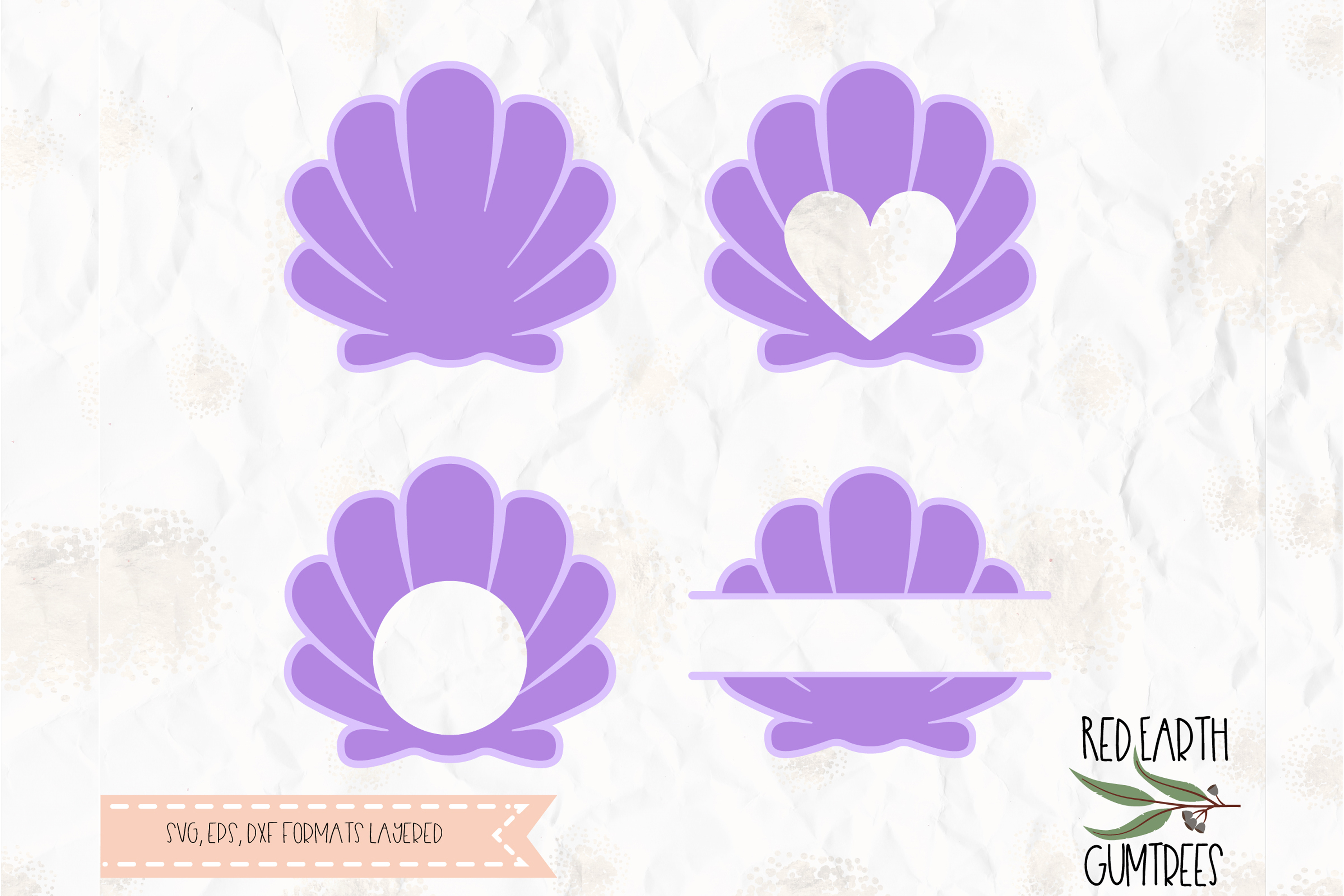 Download Mermaid monogram frame, Mermaid clam SVG, DXF, PNG, EPS ...