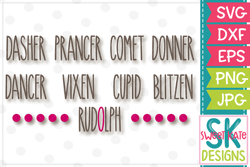 Download Skinny Reindeer Names SVG DXF EPS PNG JPG (176527) | SVGs ...