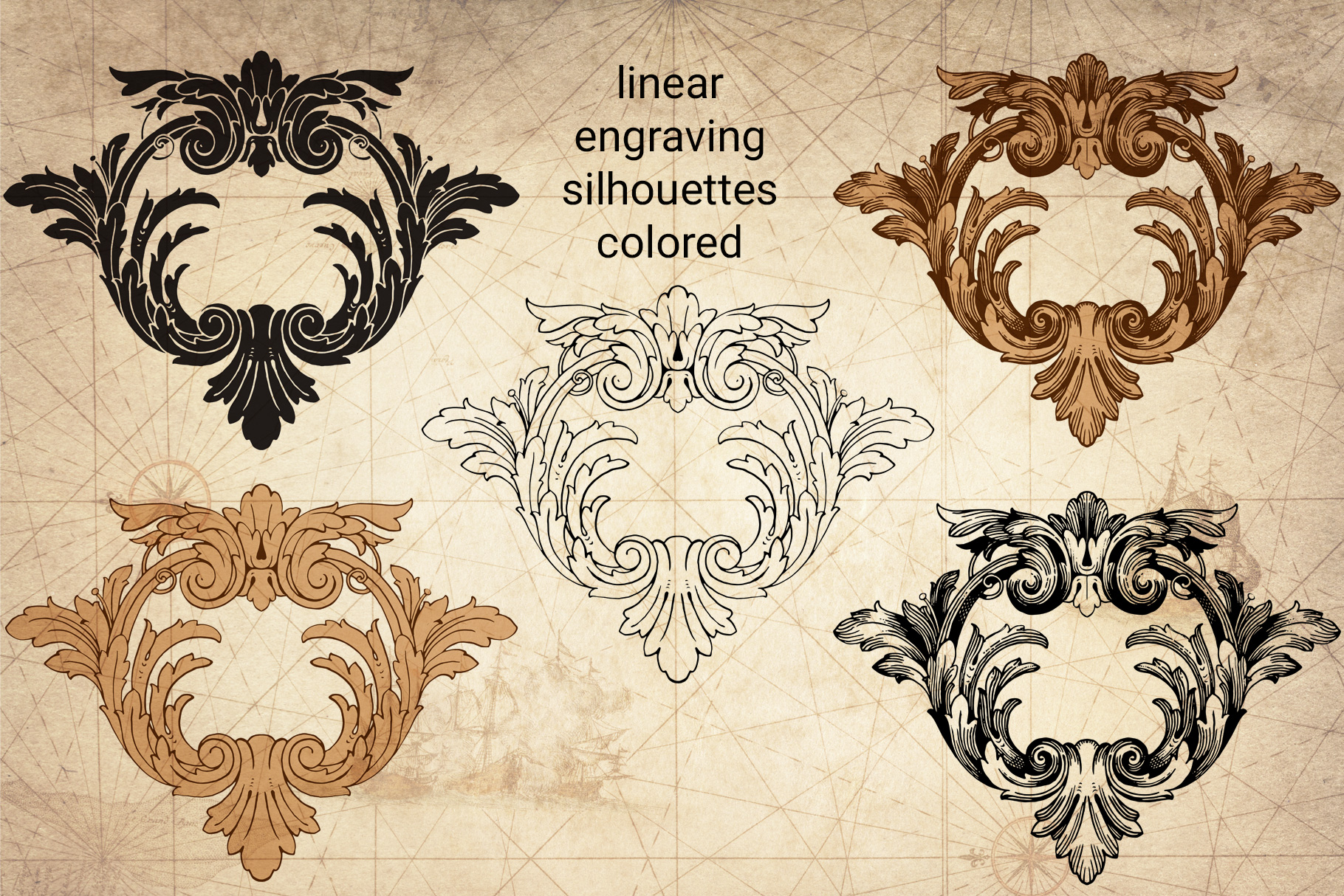 Baroque Ornament elements