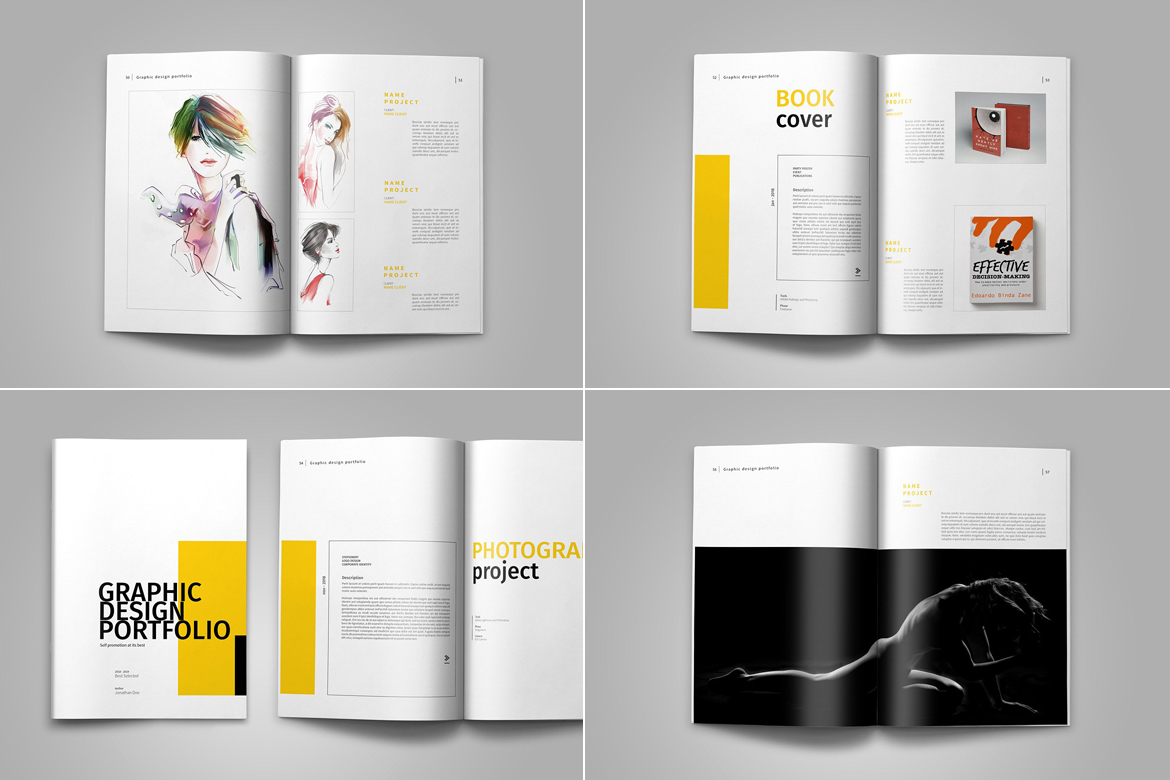 graphic design portfolio layout