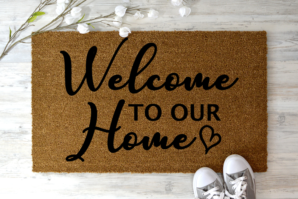 Download Welcome to Our Home DIY Welcome Doormat SVG, welcome mat svg