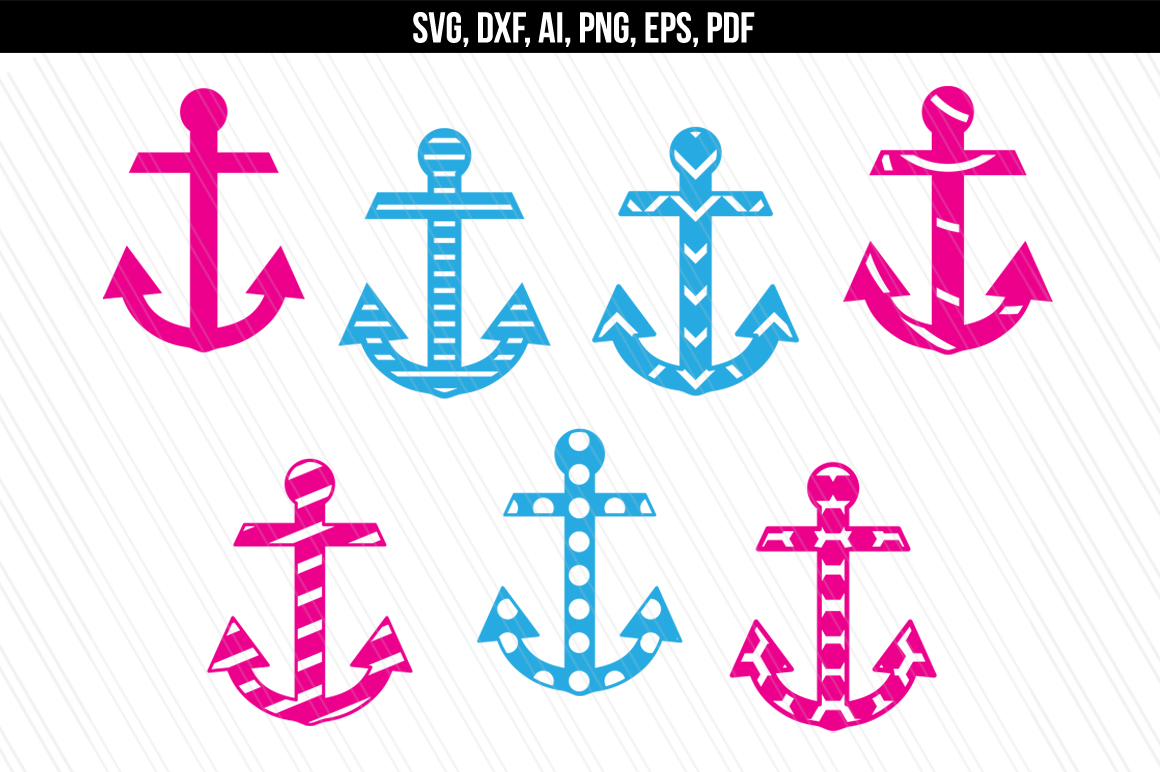 Download Anchor Nautical svg dxf files (82377) | SVGs | Design Bundles