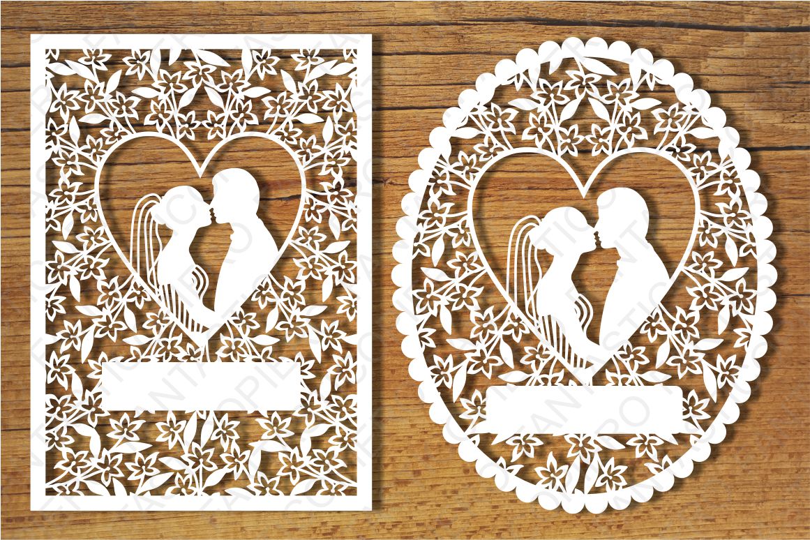Download Wedding cards 3 SVG files for Silhouette and Cricut.