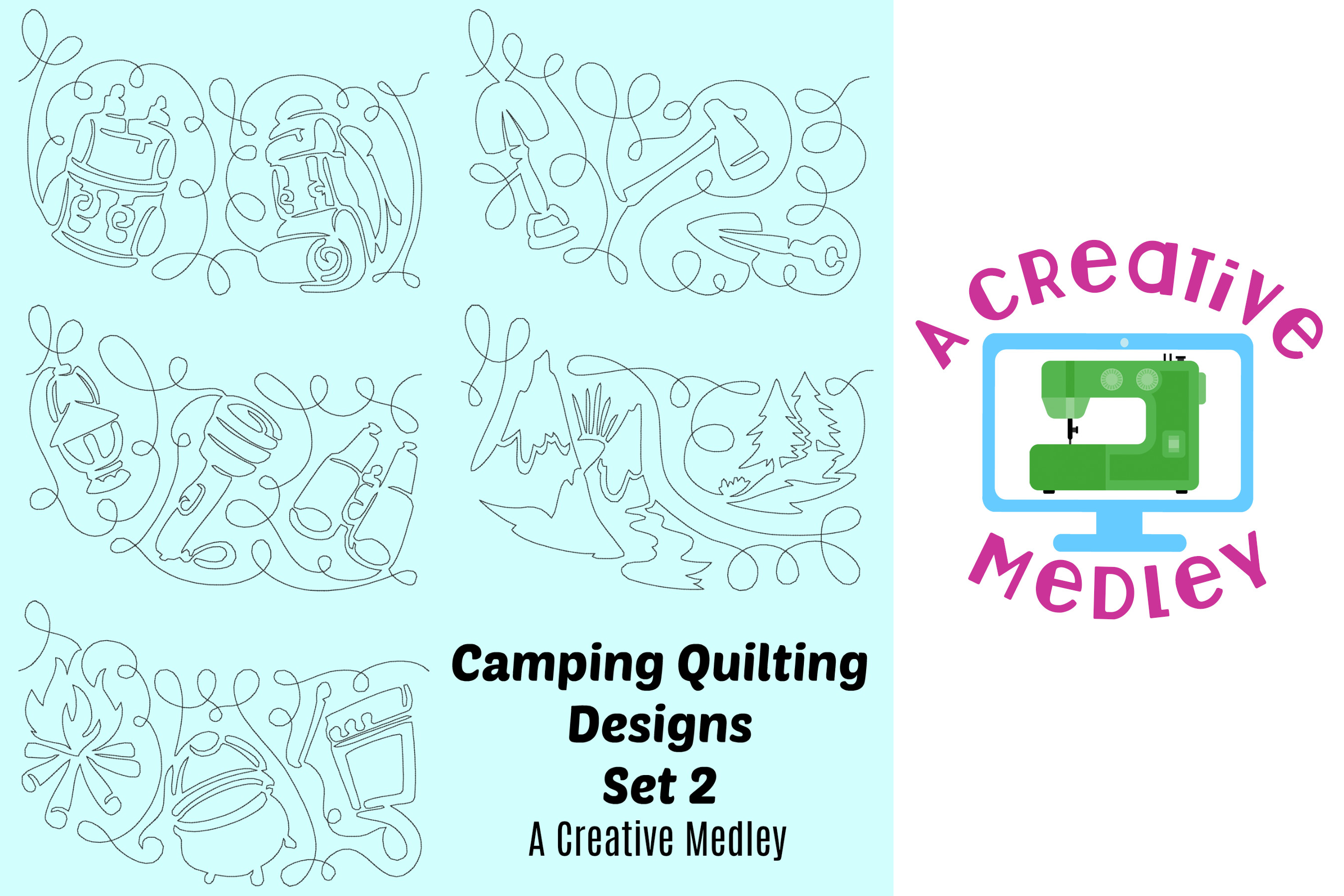 Camping Quilting Designs Set 2 (204497) Embroidery Design Bundles