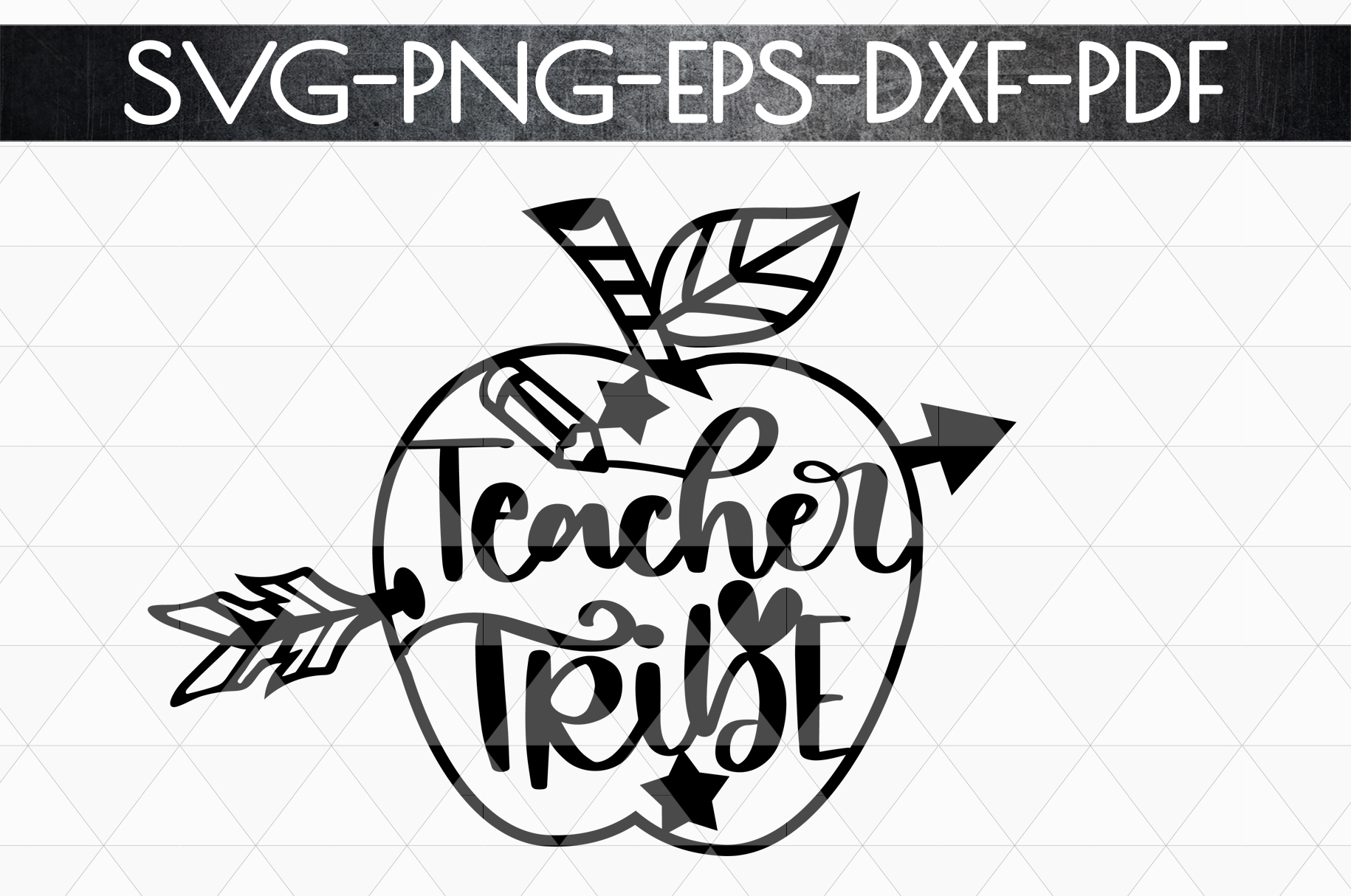Download Teacher Tribe Papercut Template, Teacher Appreciation SVG ...