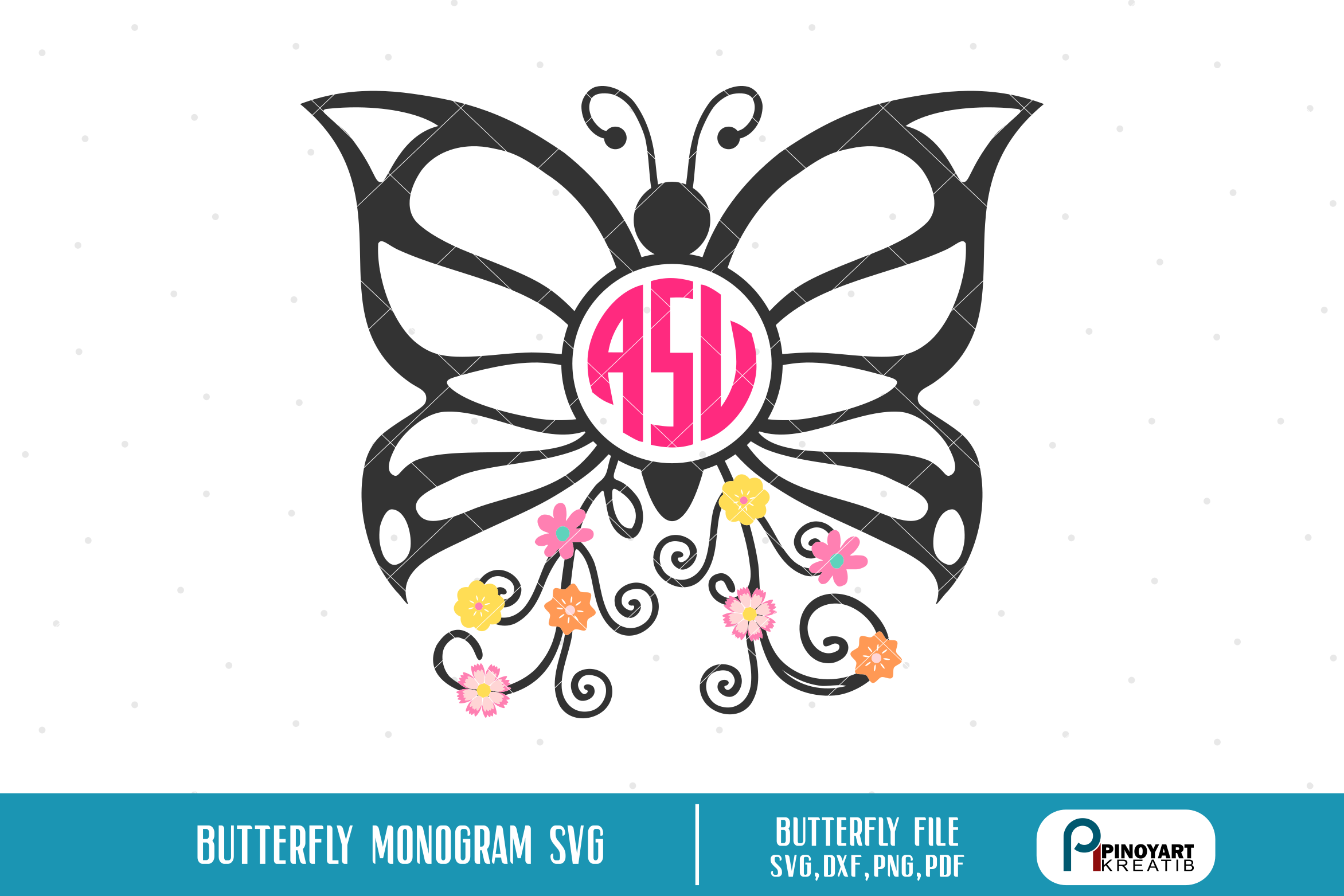 butterfly monogram svg,butterfly svg,butterfly monogram (67347) | SVGs